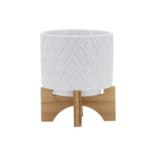 Designer × Homemade 5" DIAMOND PLANTER W/ STAND, WHITE Size US L / EU 52-54 / 3 - 3 Thumbnail
