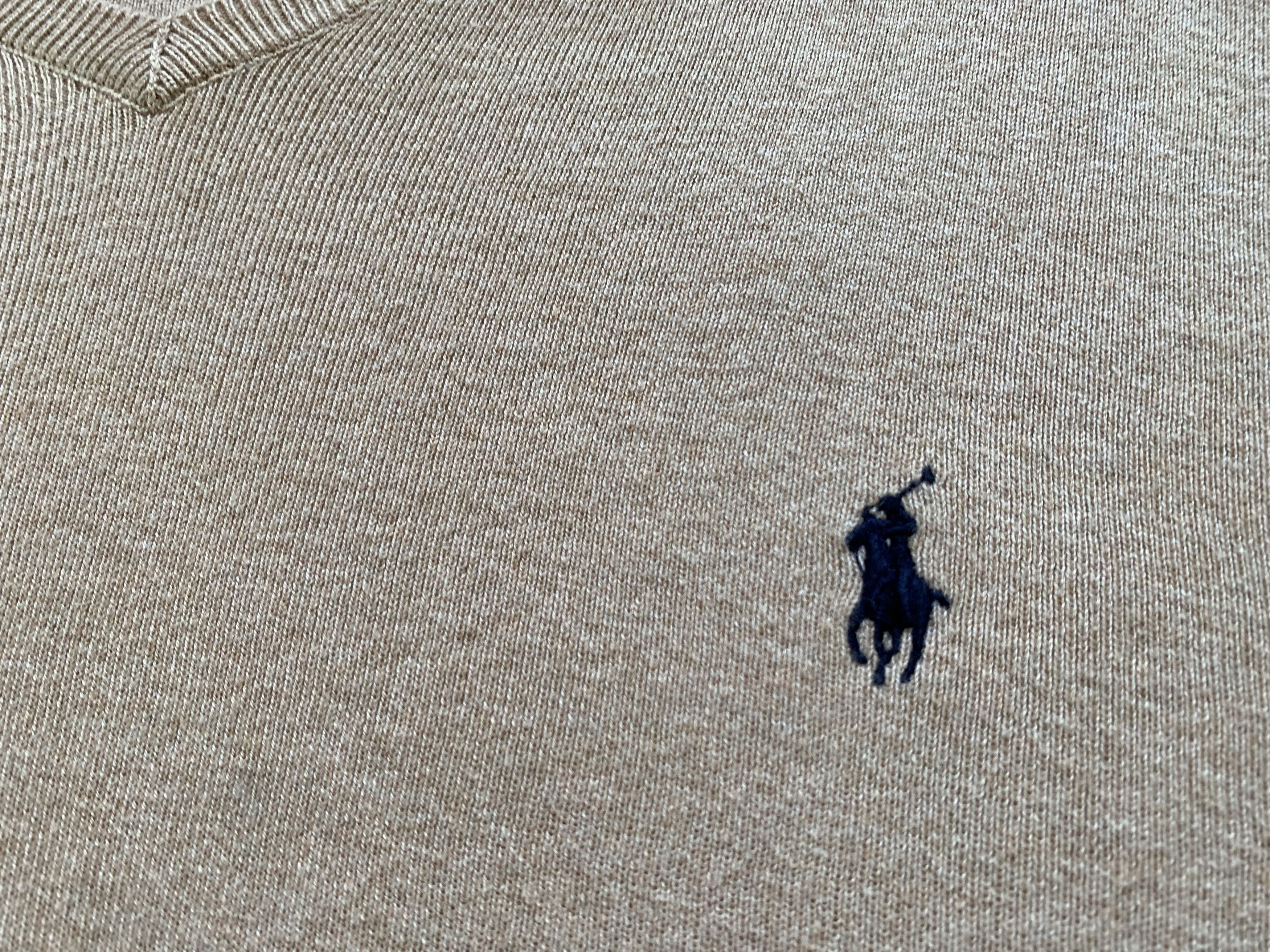 Polo Ralph Lauren × Ralph Lauren Polo Ralph Lauren Vintage Beige Pullover Size US XXL / EU 58 / 5 - 5 Thumbnail