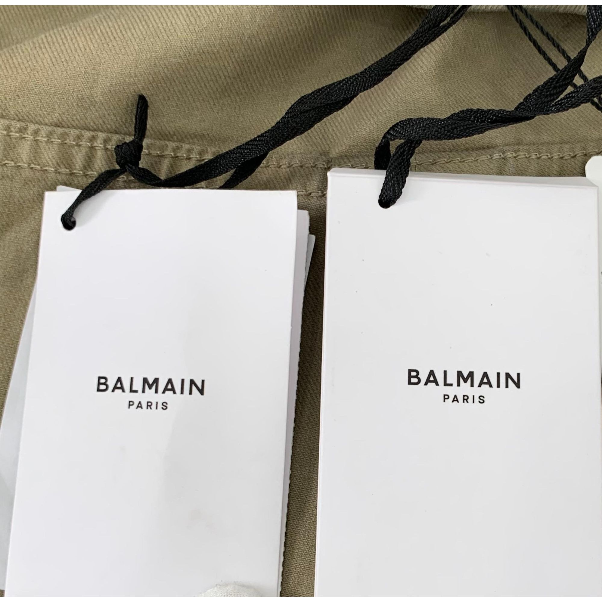 Balmain Balmain Womens Brown-Green Cotton Short-Sleeve Double-Breast Size S / US 4 / IT 40 - 8 Thumbnail