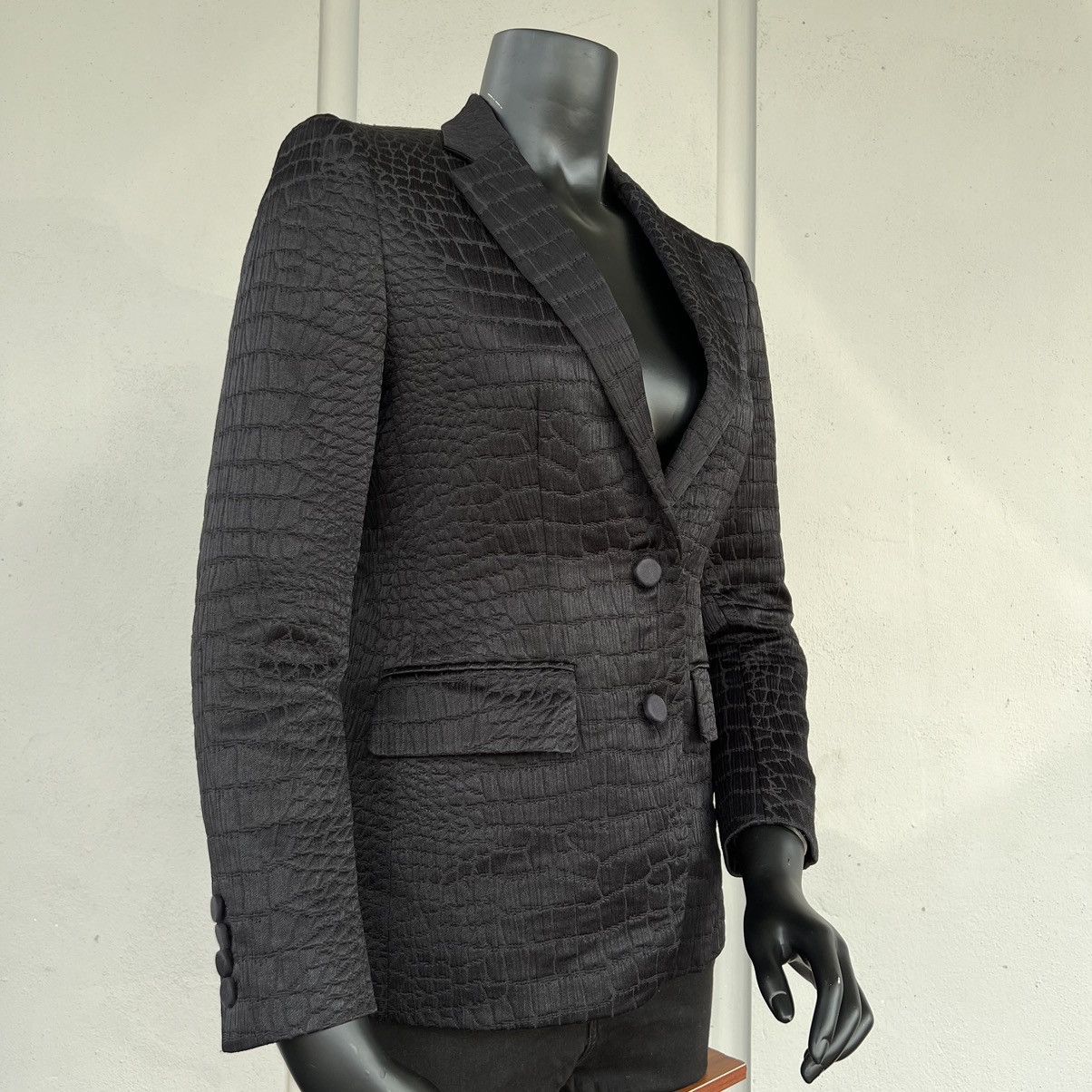 Japanese Brand × Uniqlo Carine Roifeld Paris Uniqlo Womens Lined Textured Blazer Size L / US 10 / IT 46 - 6 Thumbnail