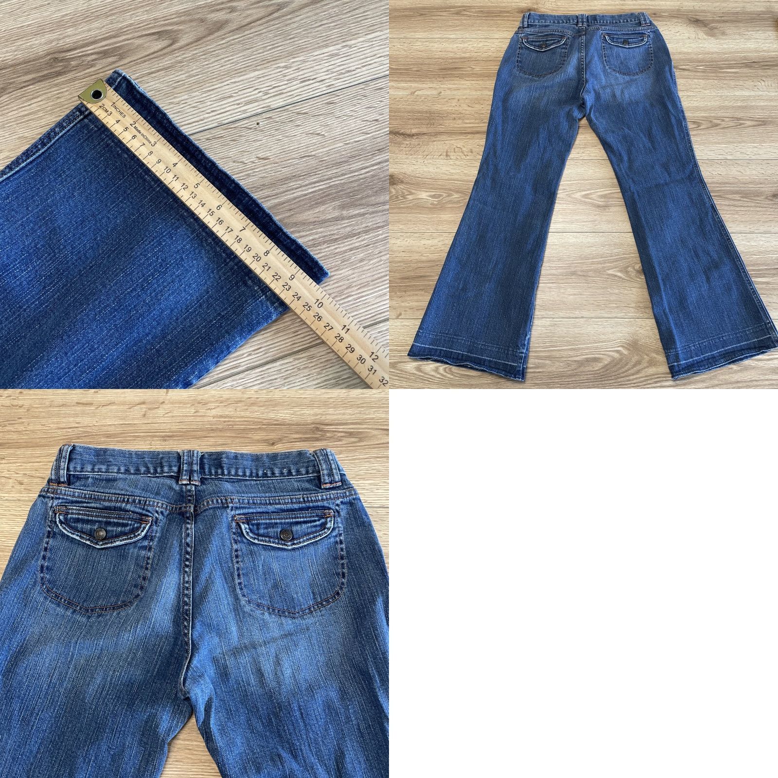 Gap VINTAGE Gap Women's Jeans 12 Bootcut Ankle Blue Stretch Denim Mid Rise Size 34" / US 12 / IT 48 - 8 Thumbnail