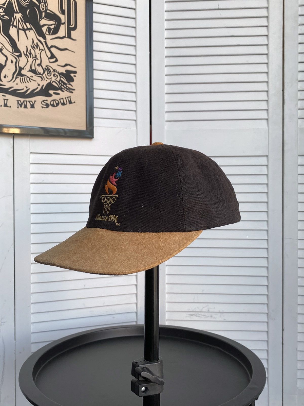 USA Olympics Vintage Atlanta 1996 Olympics Games Genuine Suede Hat Cap Size ONE SIZE - 9 Thumbnail