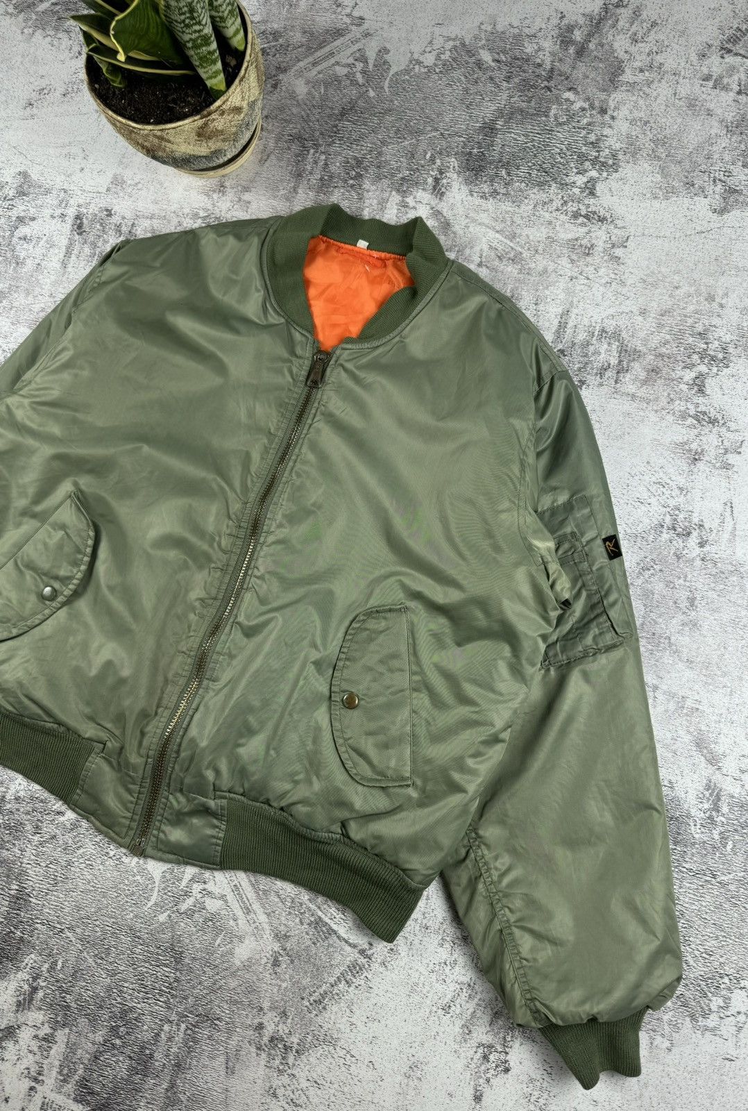 Vintage USA MA-1 Flyers Intermediate Reversible 2 in 1 Light Jacket Size US XL / EU 56 / 4 - 4 Thumbnail