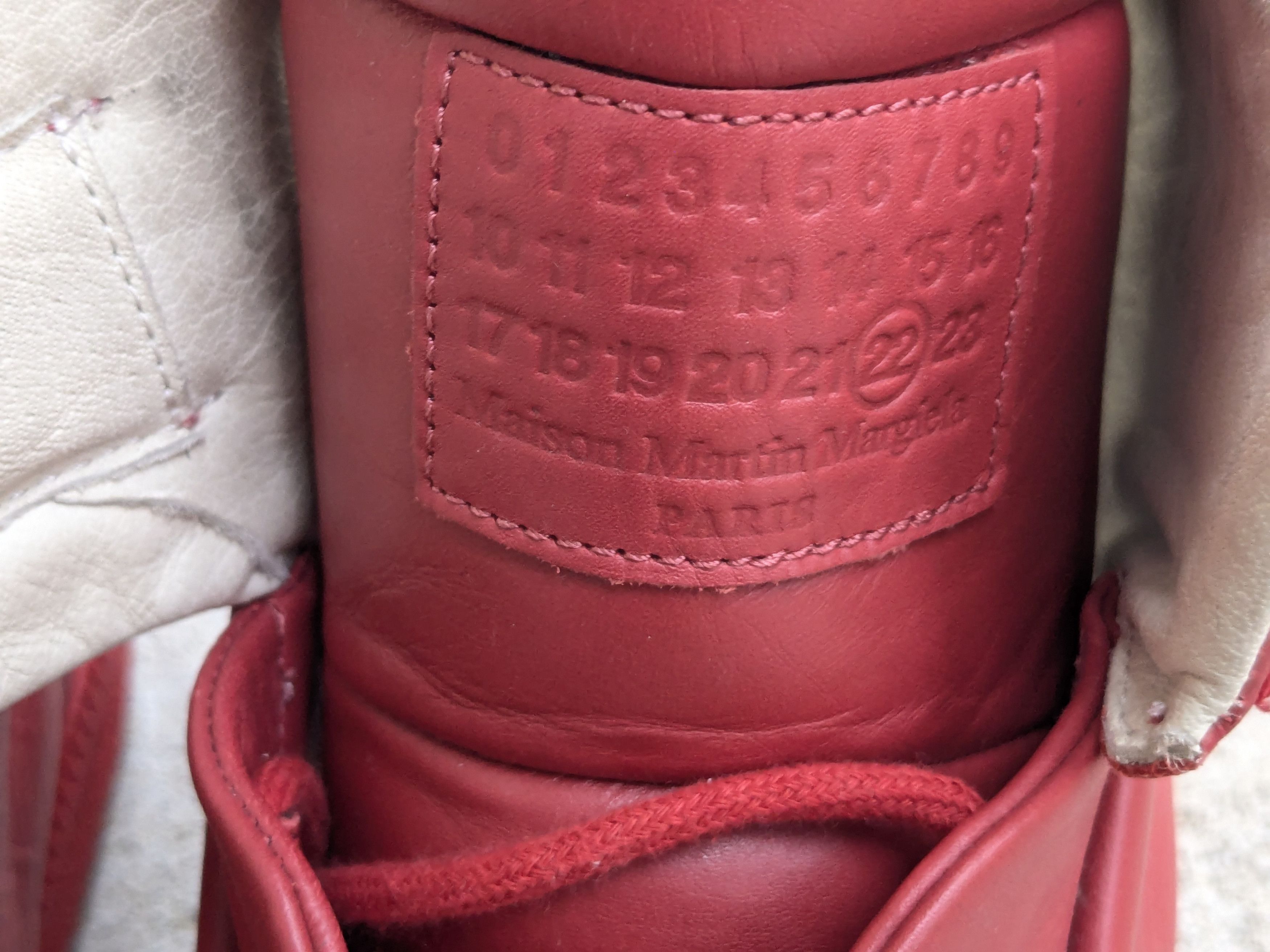 Maison Margiela Maison Margiela Future Red 8 41 Leather High Tops Size US 8 / EU 41 - 8 Thumbnail