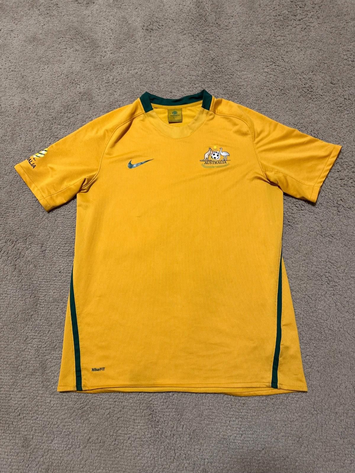 Nike AUSTRALIA 2008 2009 HOME FOOTBALL SHIRT SOCCER JERSEY NIKE Size US L / EU 52-54 / 3 - 1 Thumbnail