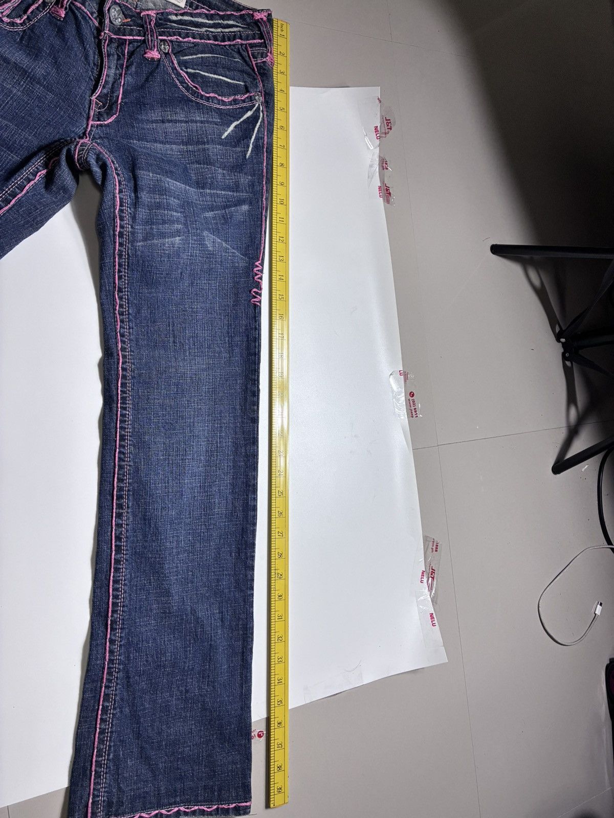 Other VINTAGE LAGUNA BEACH PINK Y2K 2000s DENIM JEANS Size 30" / US 8 / IT 44 - 10 Thumbnail