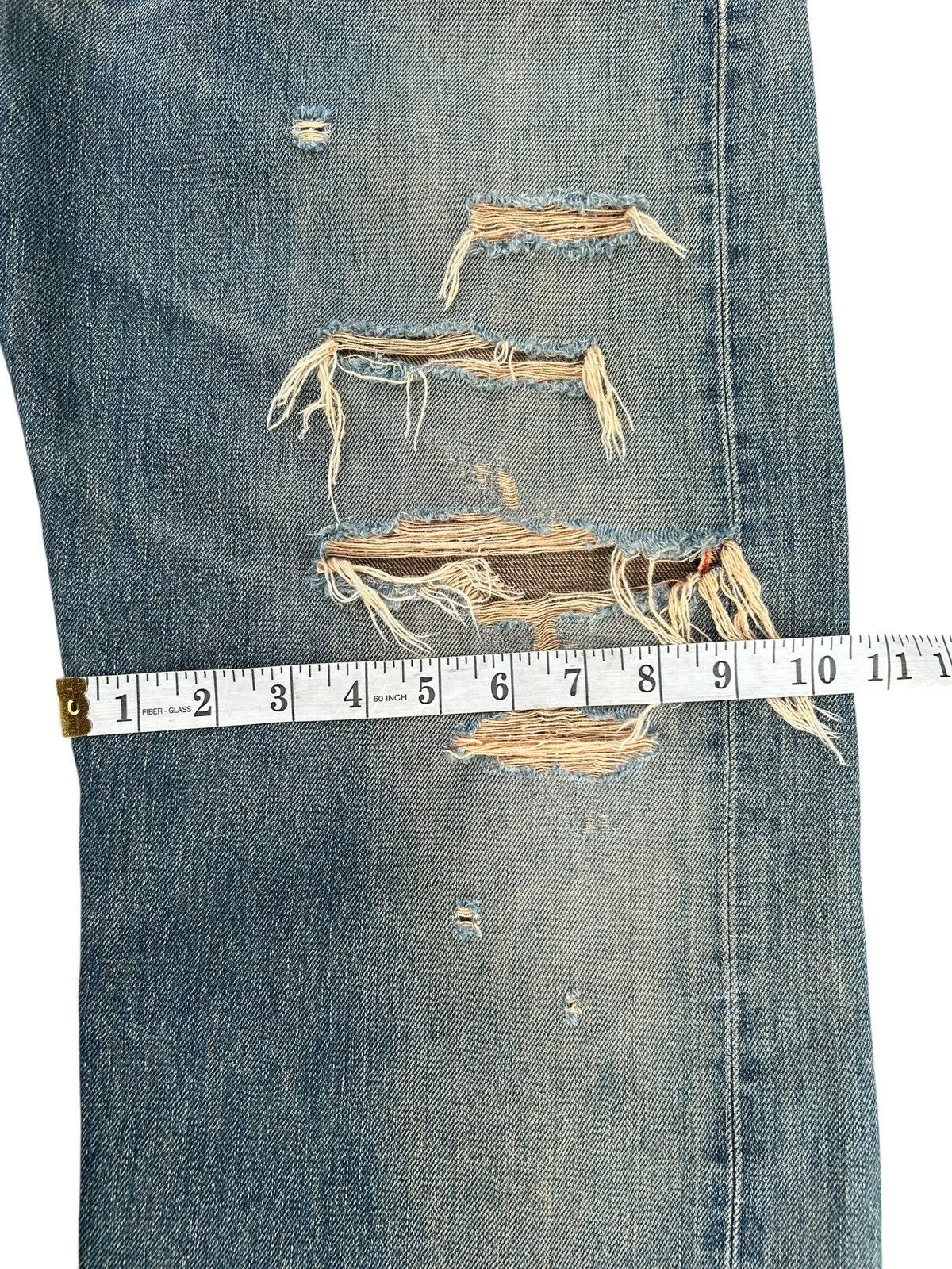 Kapital Vintage Edwin 505 Selvedge Rusty Baggy Distressed Denim jean Size US 32 / EU 48 - 17 Thumbnail