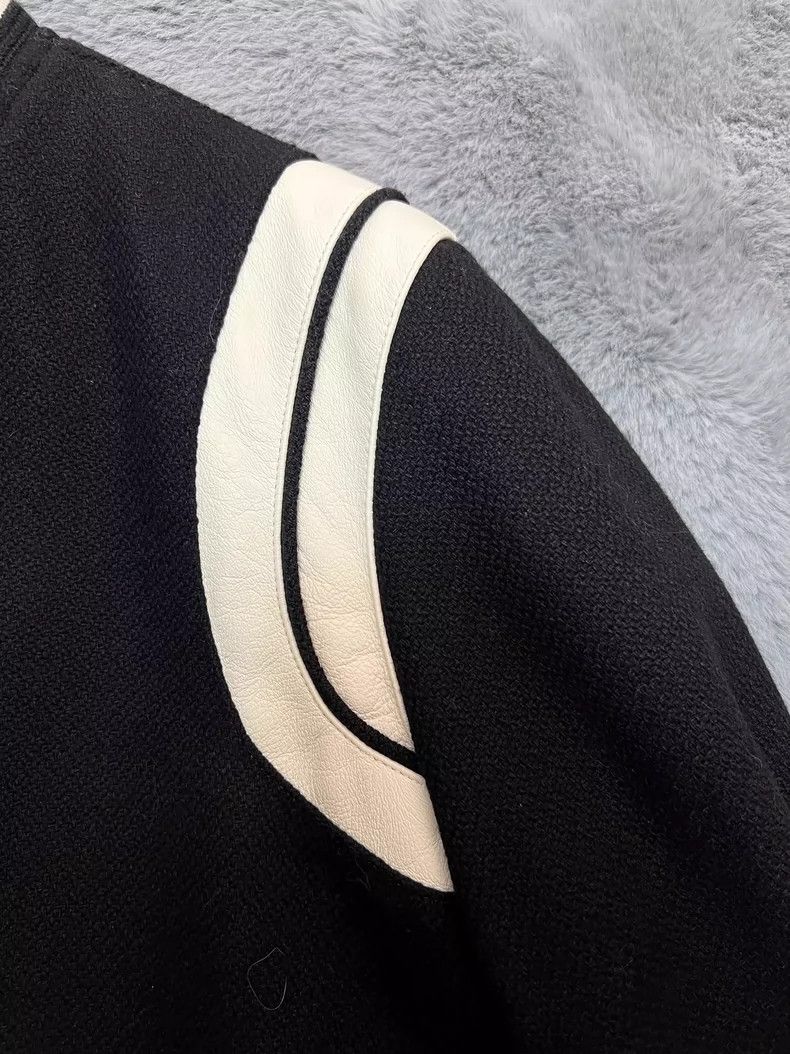 Saint Laurent Paris Saint Laurent 23 Spring/Summer Black and White Wool Teddy J Size US M / EU 48-50 / 2 - 5 Thumbnail
