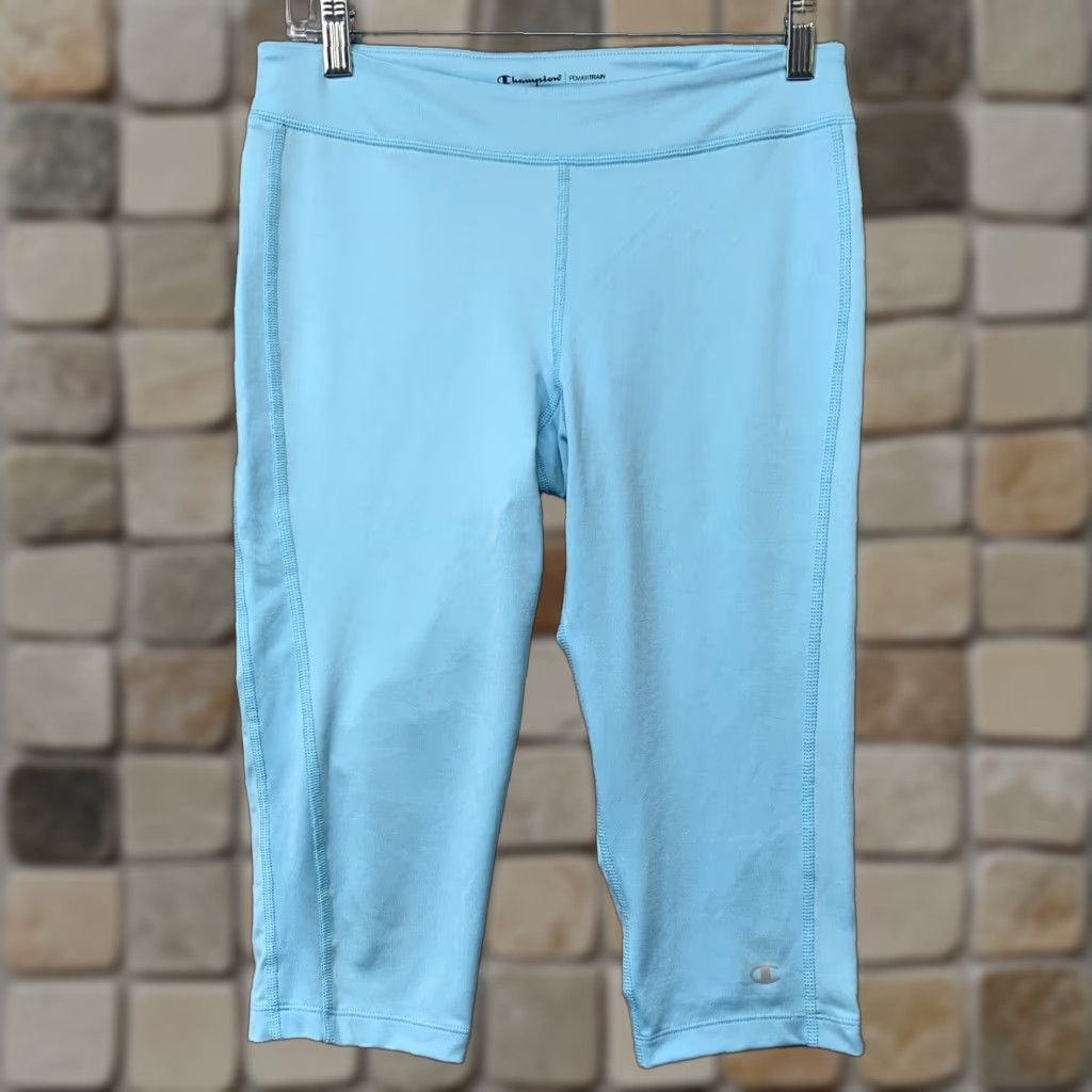 Champion Champion Women’s Power Train Flex Leggings Size M Mid-Calf Activewear Pants Aqua Size 32" / US 10 / IT 46 - 1 Thumbnail