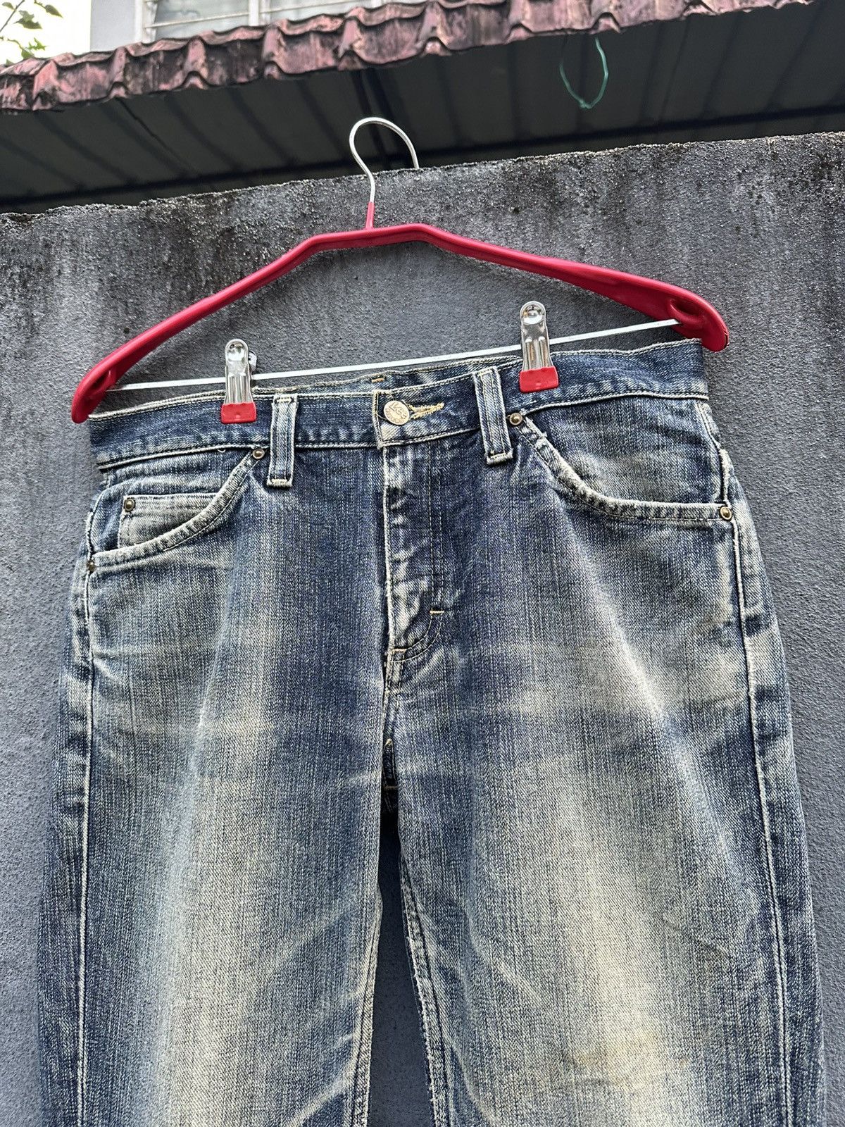 Lee 👹Vintage Lee Riders Washed Straight Cut Jeans Size US 27 - 5 Thumbnail