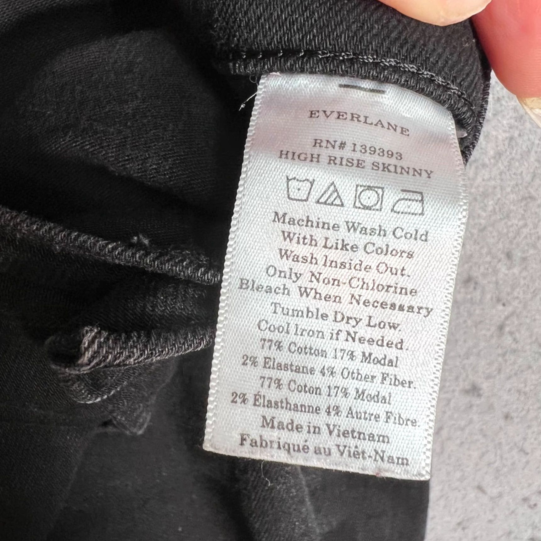 Everlane Everlane Womens Size 26 High Rise Skinny Ankle Jeans Cotton Blend Denim Black Size 26" / US 2 / IT 38 - 4 Thumbnail