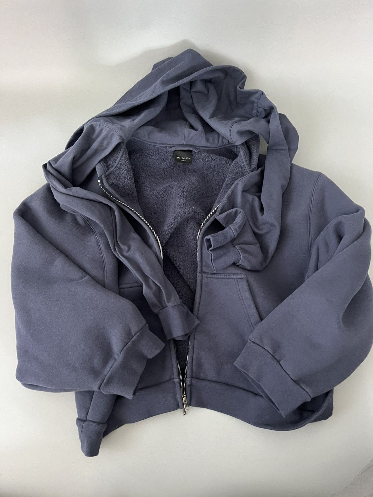 【送料込】BALENCIAGA★Incognito ジップアップフーディー 24AW BALENCIAGA INCOGNITO BOXY ロゴ コットン フーディ ジップ