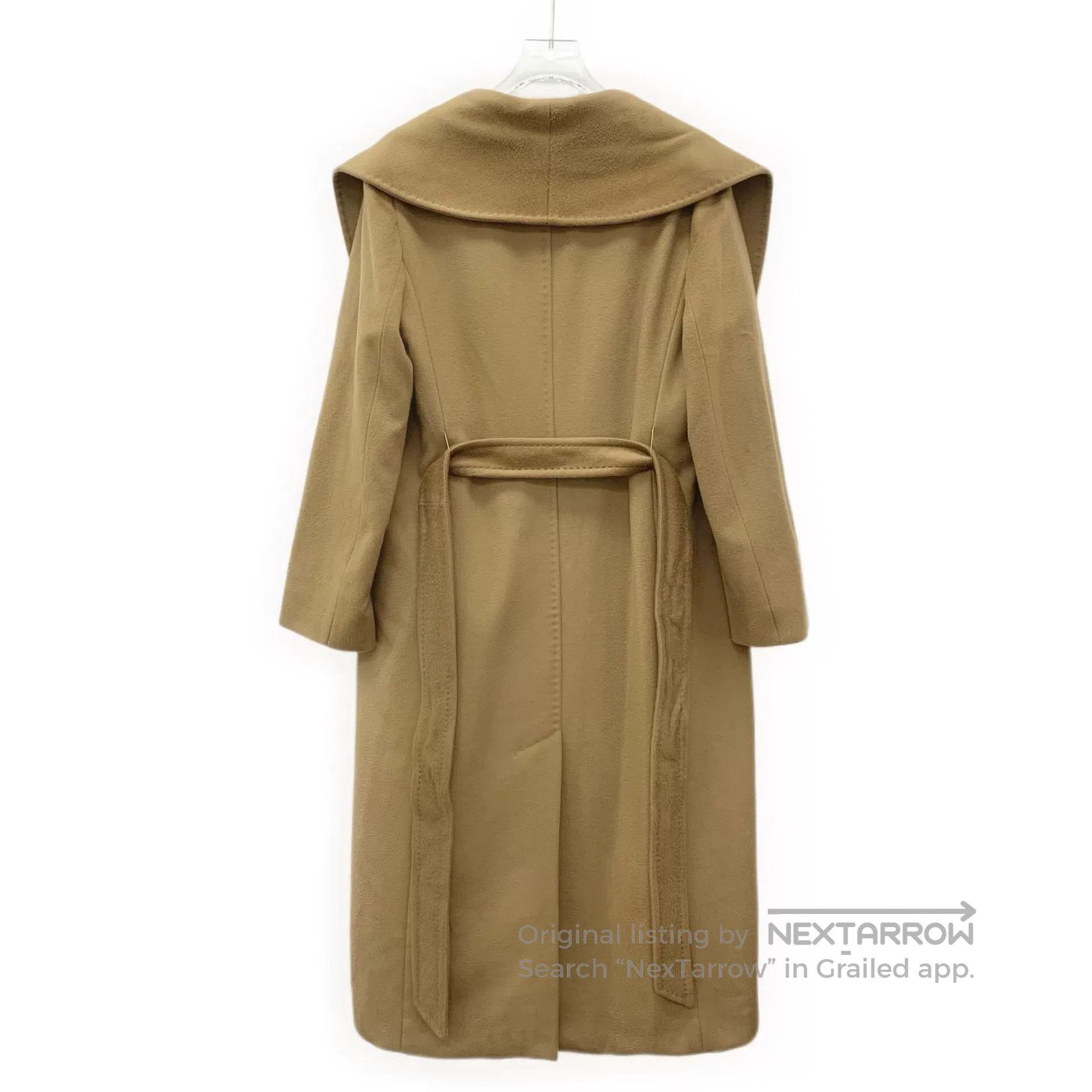 Vintage brown wool long coat with belt. Size US S / EU 44-46 / 1 - 2 Thumbnail