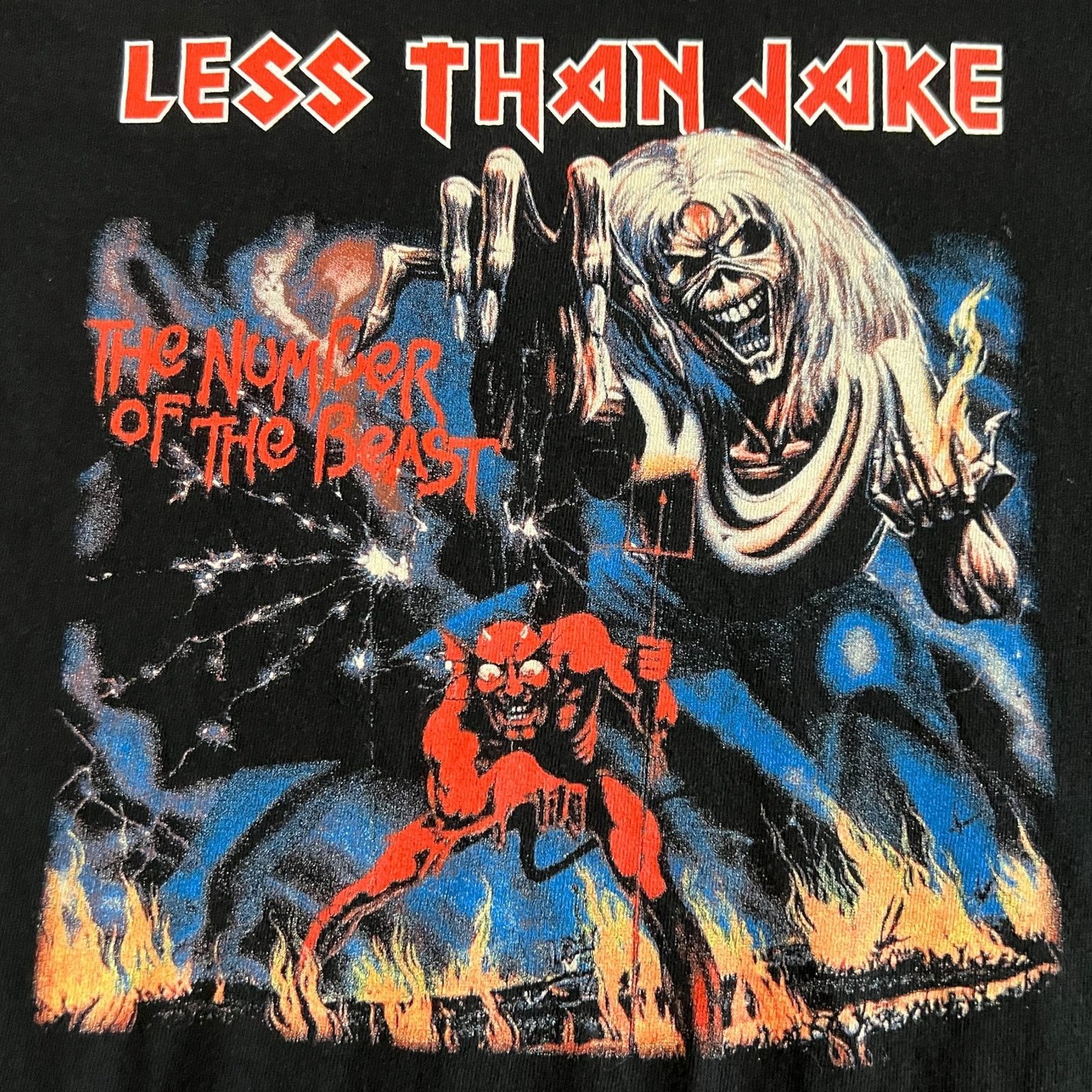 Band Tees Less Than Jake Band Number Of The Beast RIP Vintage Size XL Size US XL / EU 56 / 4 - 2 Thumbnail