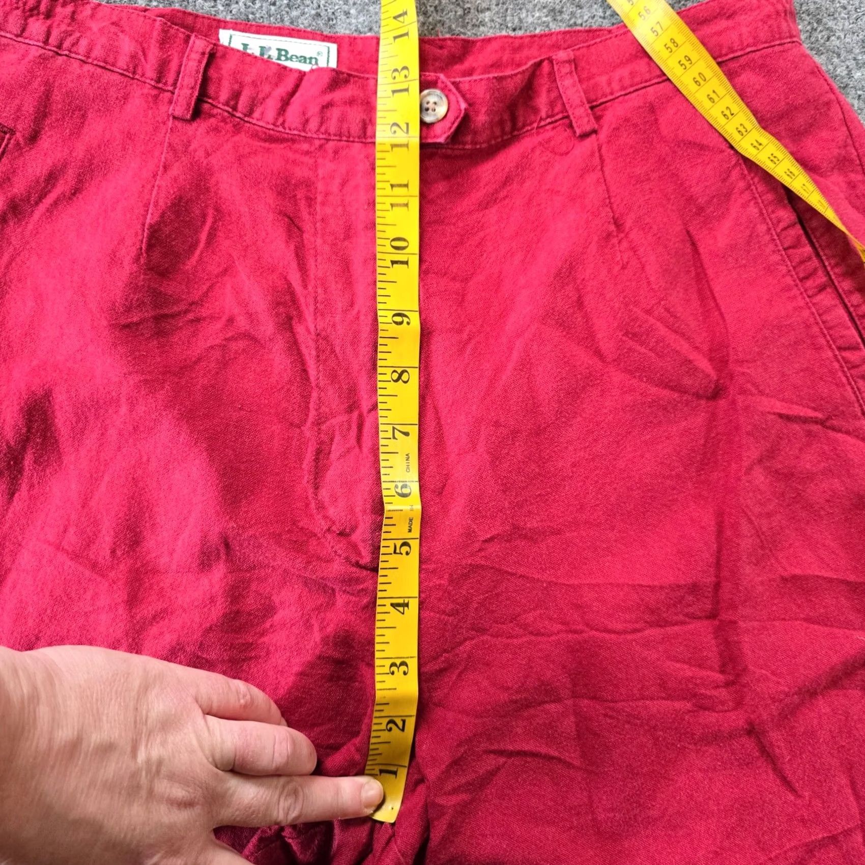 Vintage VINTAGE L.L. Bean Pants Womens 12 Red Linen Blend Tapere High Waist 90s Chino Tapered Mens? Womens Size 34" / US 12 / IT 48 - 6 Thumbnail