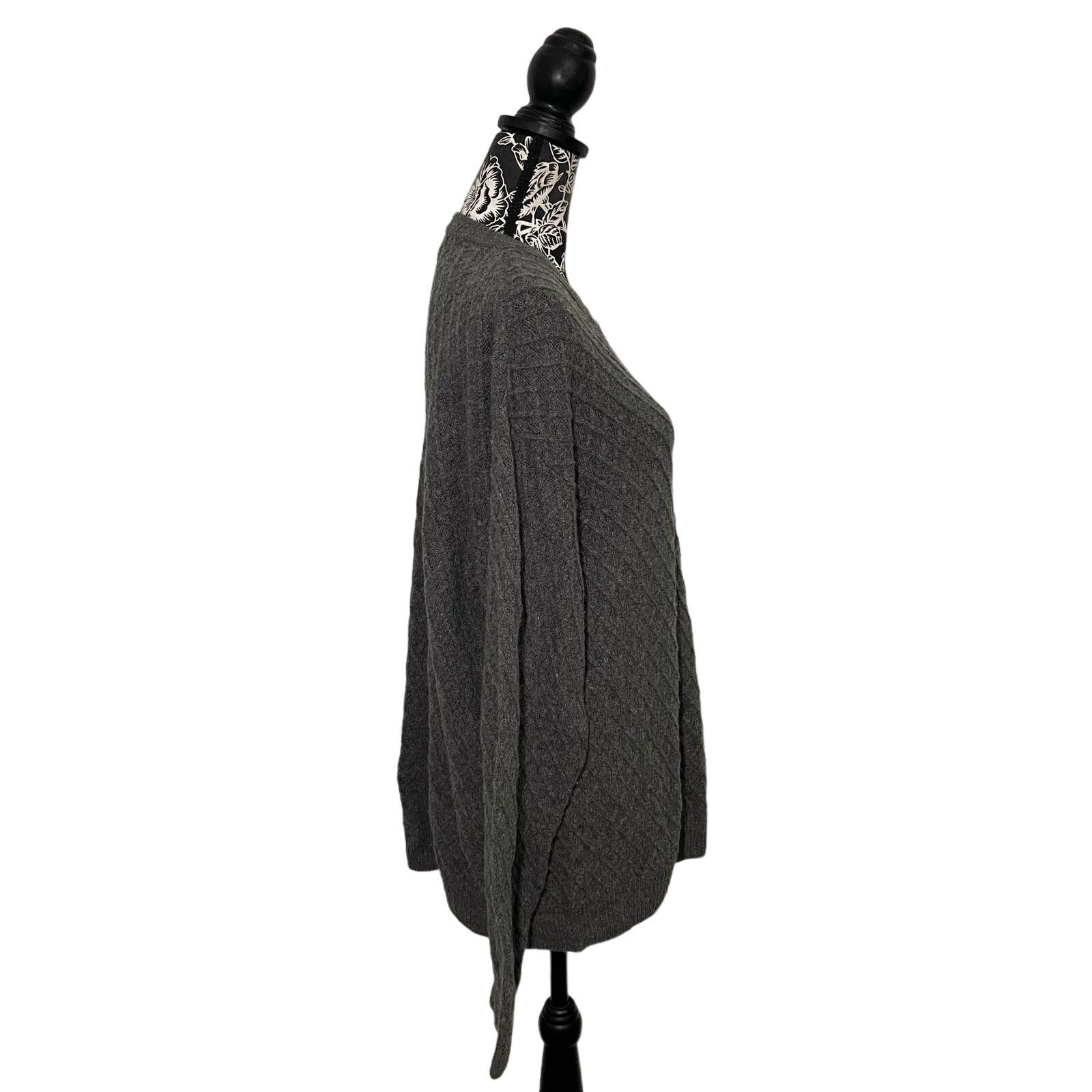 Belvedere × Vintage Belvedere Knitwear Gray Textured Wool Blend Sweater Large Size US L / EU 52-54 / 3 - 6 Thumbnail