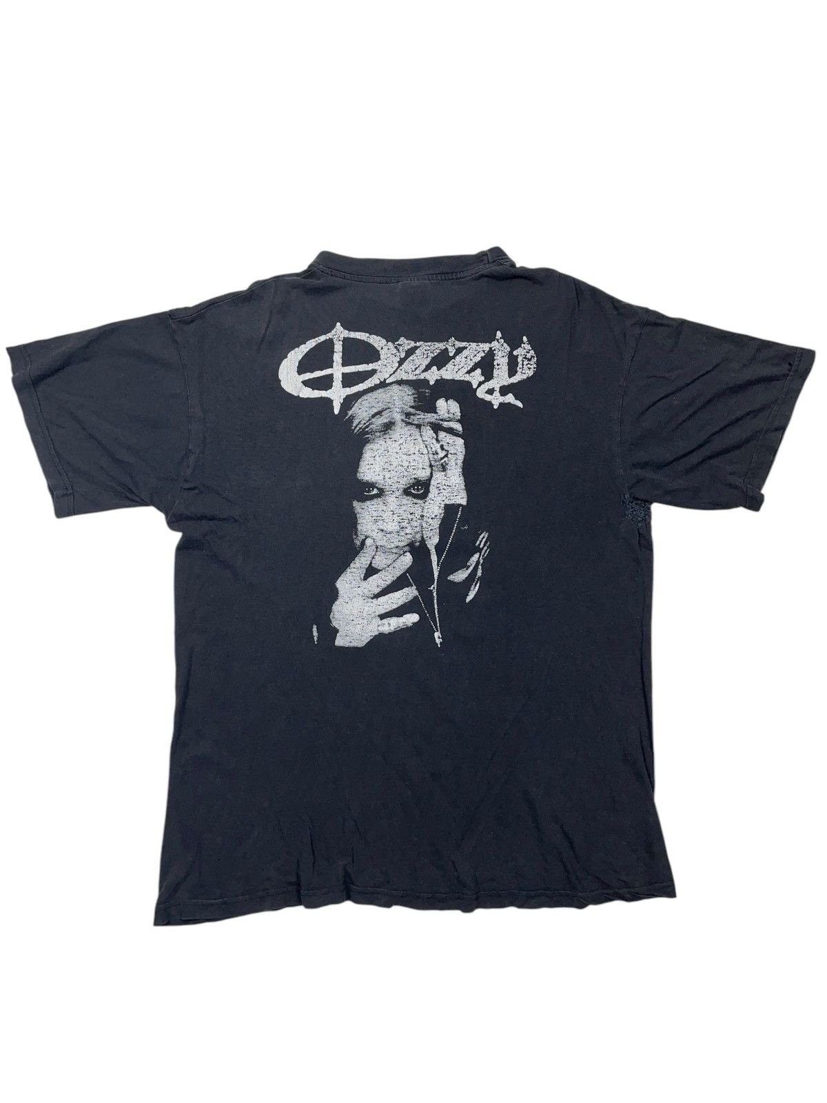Band Tees Vintage 90s Distressed Ozzy Osbourne T-shirt Size US XXL / EU 58 / 5 - 2 Thumbnail