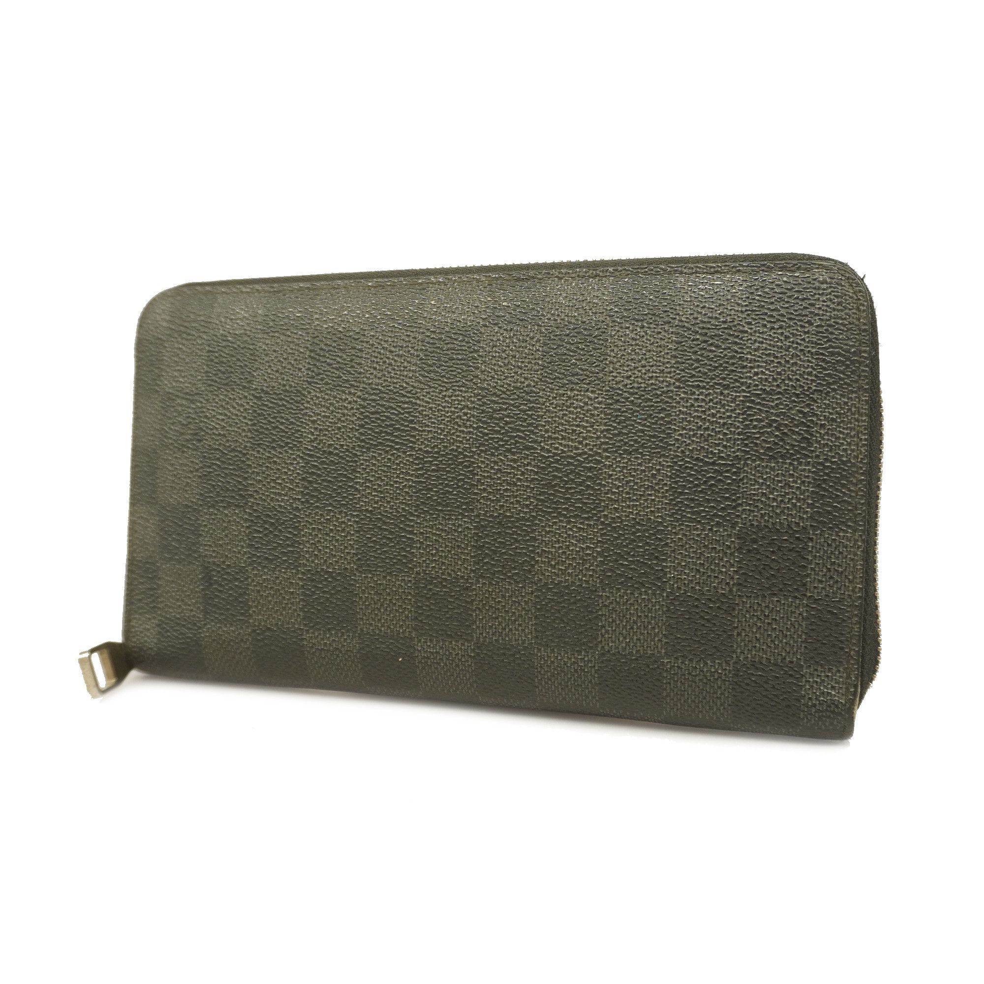 Auth Louis Vuitton Damier Graphite Zippy Wallet Vertical N60306