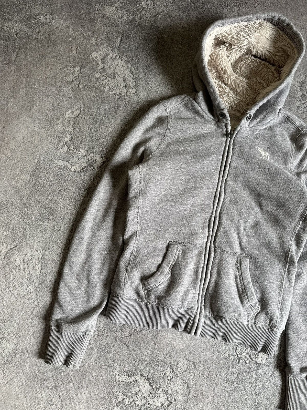 Abercrombie & Fitch Abercrombie & Fitch S/size lined sherpa hoodie fur LGB Y2K Size S / US 4 / IT 40 - 12 Thumbnail