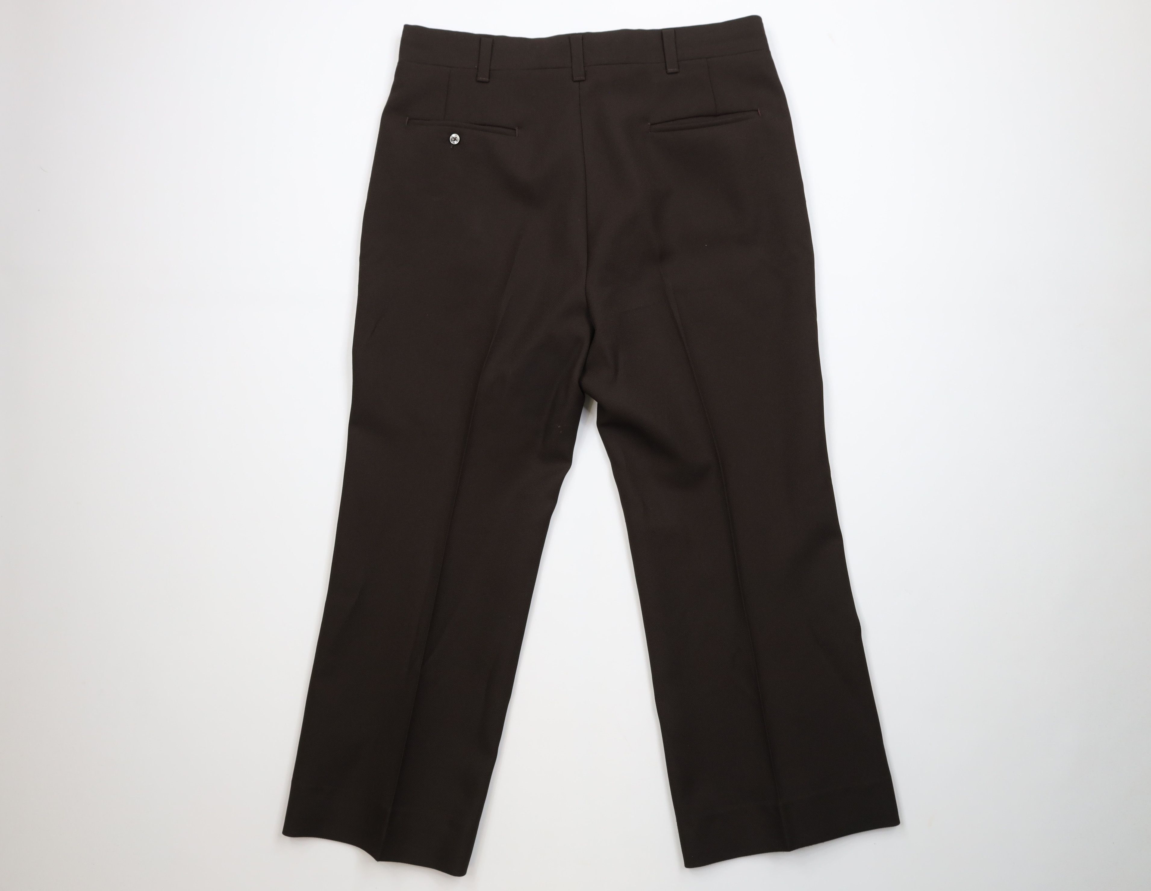 Vintage Vintage 70s Streetwear Flared Wide Leg Chino Pants Brown USA Size US 34 / EU 50 - 7 Thumbnail