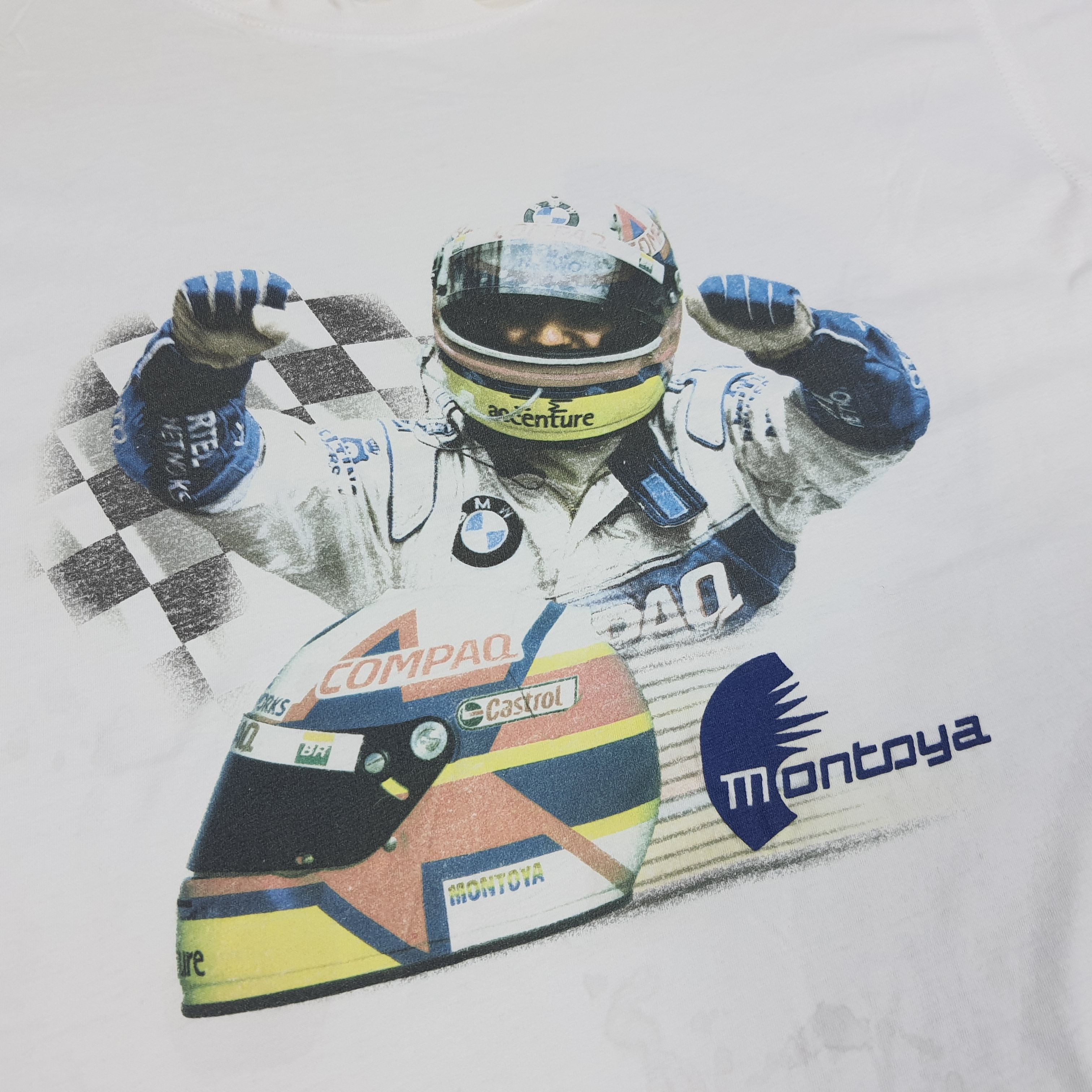 BMW × Vintage Vintage Montoya BMW Williams F1 Team Motorsports Tshirt Size US L / EU 52-54 / 3 - 2 Thumbnail