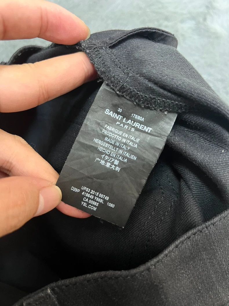 Saint Laurent Paris Saint Laurent Paris Spring/Summer 16 D01 Black Raw Edge Ba Size US 30 / EU 46 - 4 Thumbnail