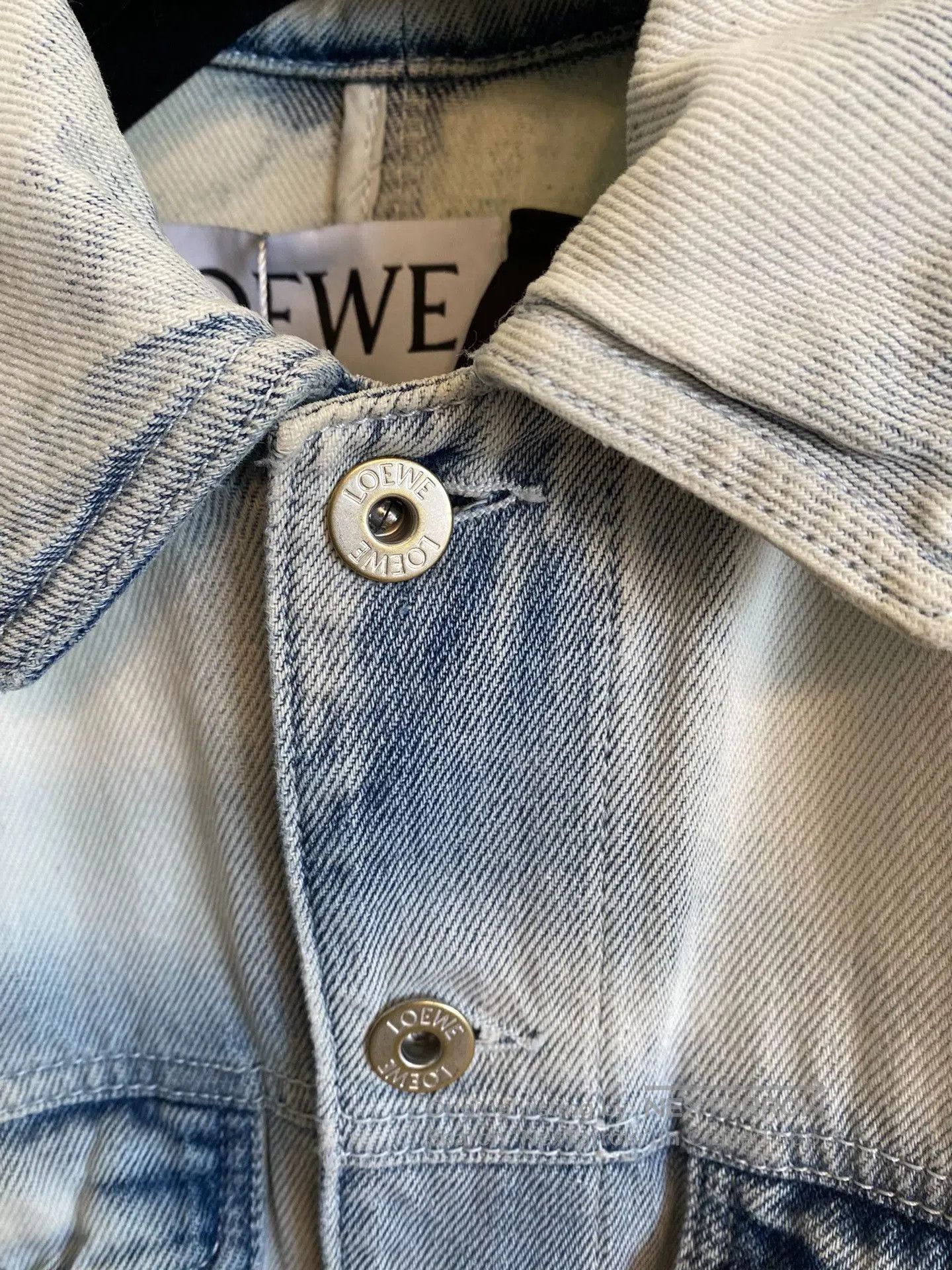 Loewe Loewe Graffiti Floral Cropped Denim Jacket. Size M / US 6-8 / IT 42-44 - 4 Thumbnail