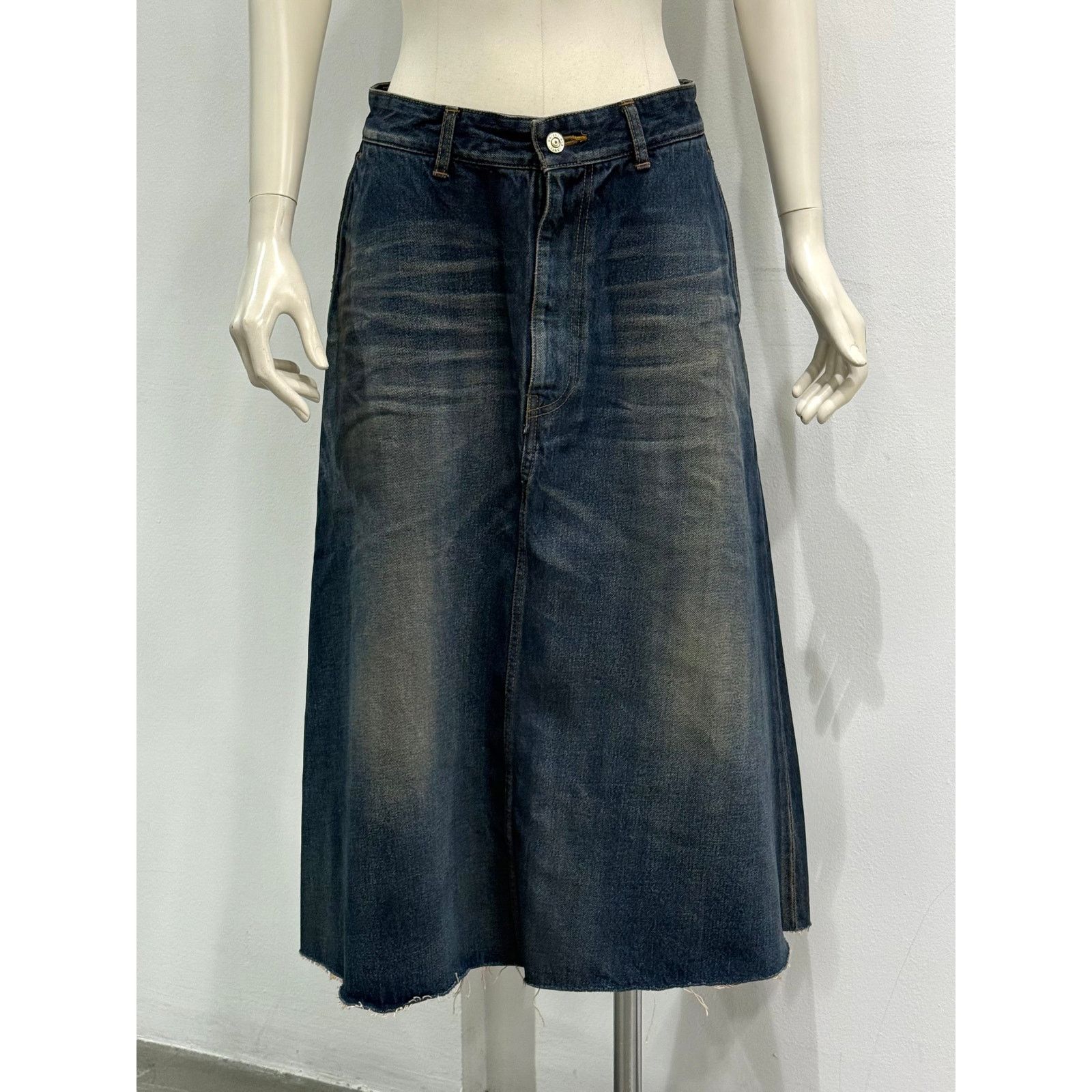 Balenciaga 2020 Balenciaga faded wide skirt Size 27" / US 4 / IT 40 - 1 Thumbnail