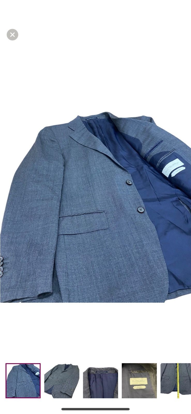 Suitsupply Suitsupply Lazio Blazer 52 Slim Fit Gray Pure Wool Angelico Size 52S - 1 Thumbnail