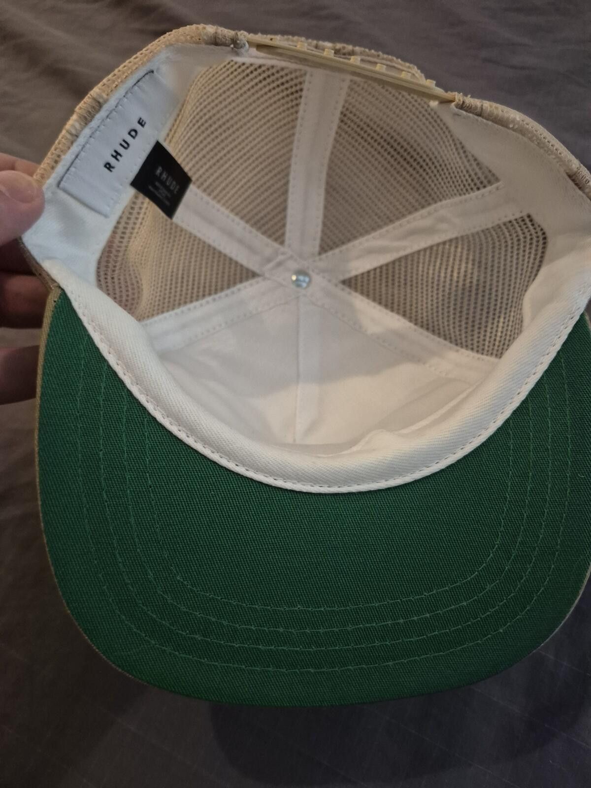 Rhude Rhude Beige Trucker Snapback Hat Size ONE SIZE - 5 Thumbnail