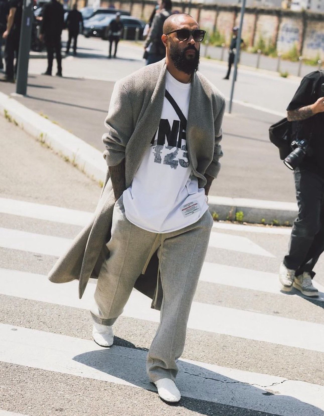 Fear of God OVERSIZED DOUBLE BREASTED HERRINGBONE LAMA WOOL BLEND COAT Size US XL / EU 56 / 4 - 2 Thumbnail