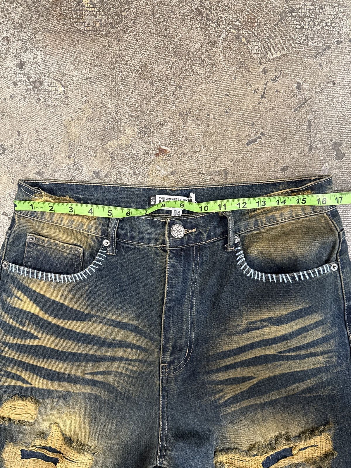 Vale Vale (Valley) Forever Thrashed Denim Size US 34 / EU 50 - 4 Thumbnail