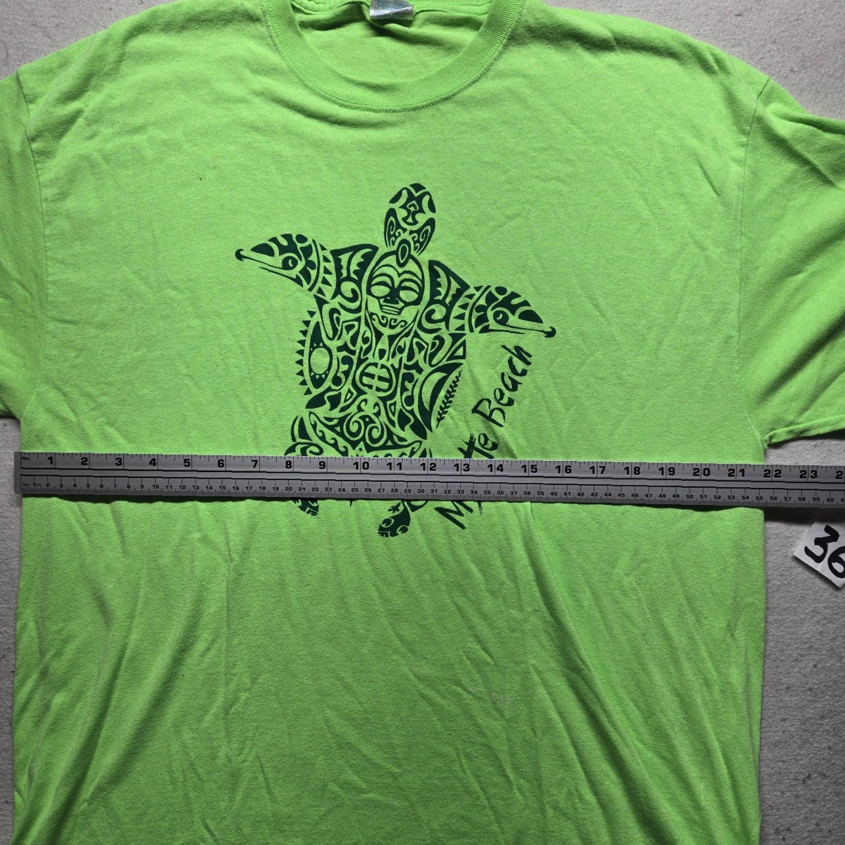 Vintage Myrtle Beach South Carolina T-Shirt Turtle Graphic Adult Size XL Extra Large Shirt Port and Company Men Green Cotton Crew Neck Short Sleeve Vintage No Size US XL / EU 56 / 4 - 4 Thumbnail