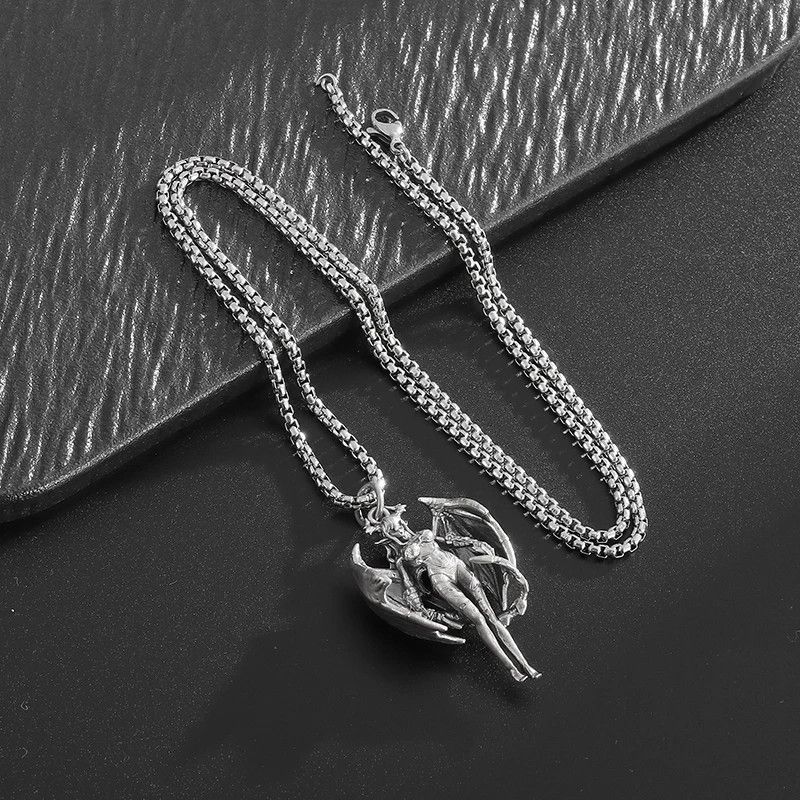 Jewelry Sexy Witch Winged Goddess Pendant Necklace Size ONE SIZE - 4 Thumbnail