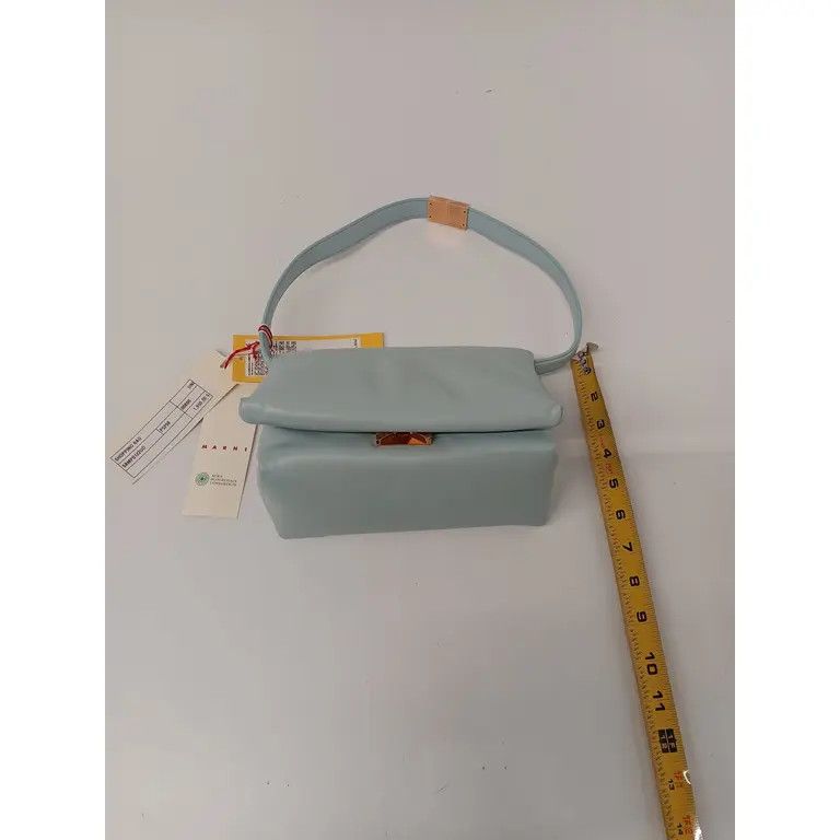 Marni Marni Womens Small Leather Prisma Crossbody Bag - Light Blue Size ONE SIZE - 16 Thumbnail
