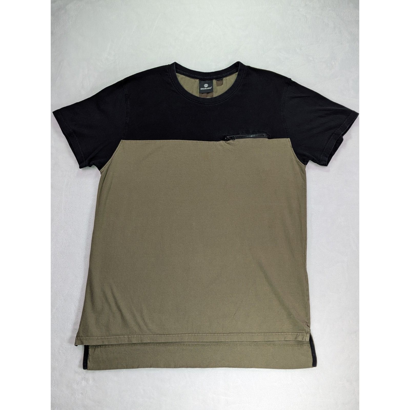Akademiks Akademiks XL Colorblock T-Shirt Green Black Zipper Pocket Size US XL / EU 56 / 4 - 1 Thumbnail