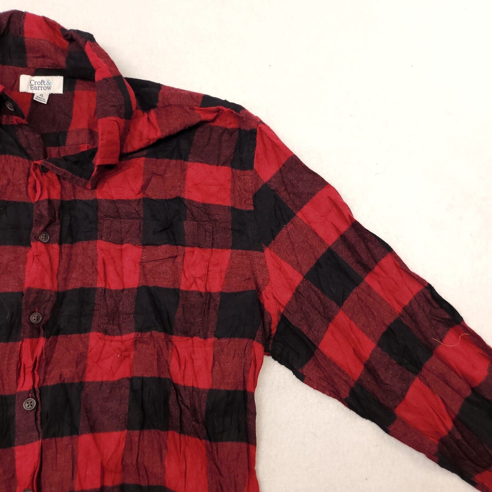 Croft & Barrow Croft & Barrow Buffalo Check Flannel Shirt Mens Size XL Red Size US XL / EU 56 / 4 - 5 Thumbnail