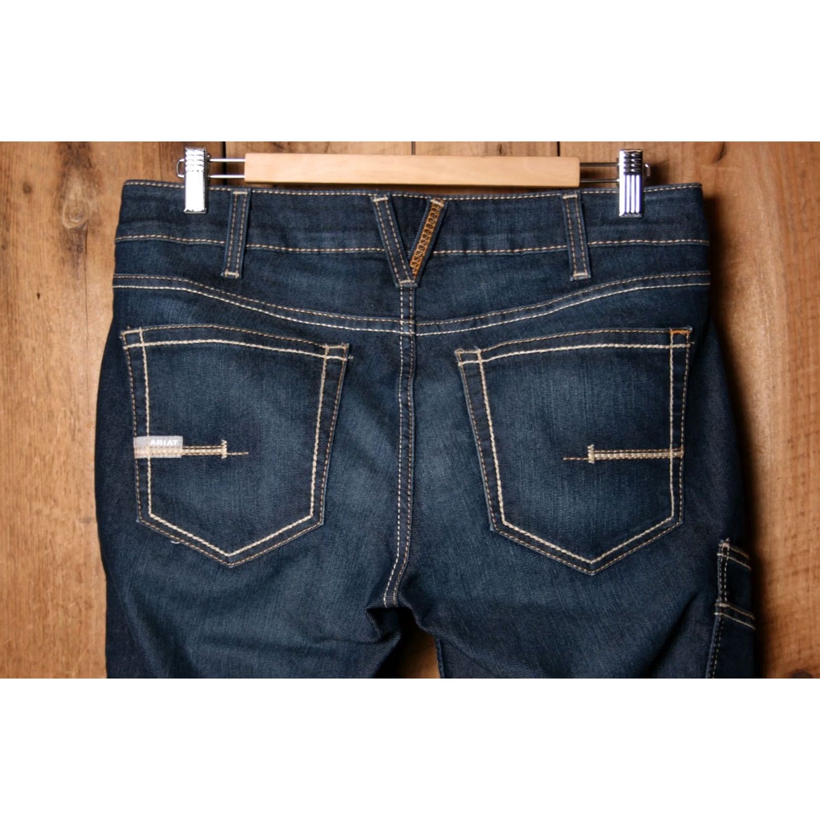Ariat VINTAGE Ariat Rebar Blue Bootcut Denim Jeans Women's 30S 32x32 Denim Bootcut Jeans Womens Shoes Storage? Size 24" / US 00 / IT 34 - 5 Thumbnail