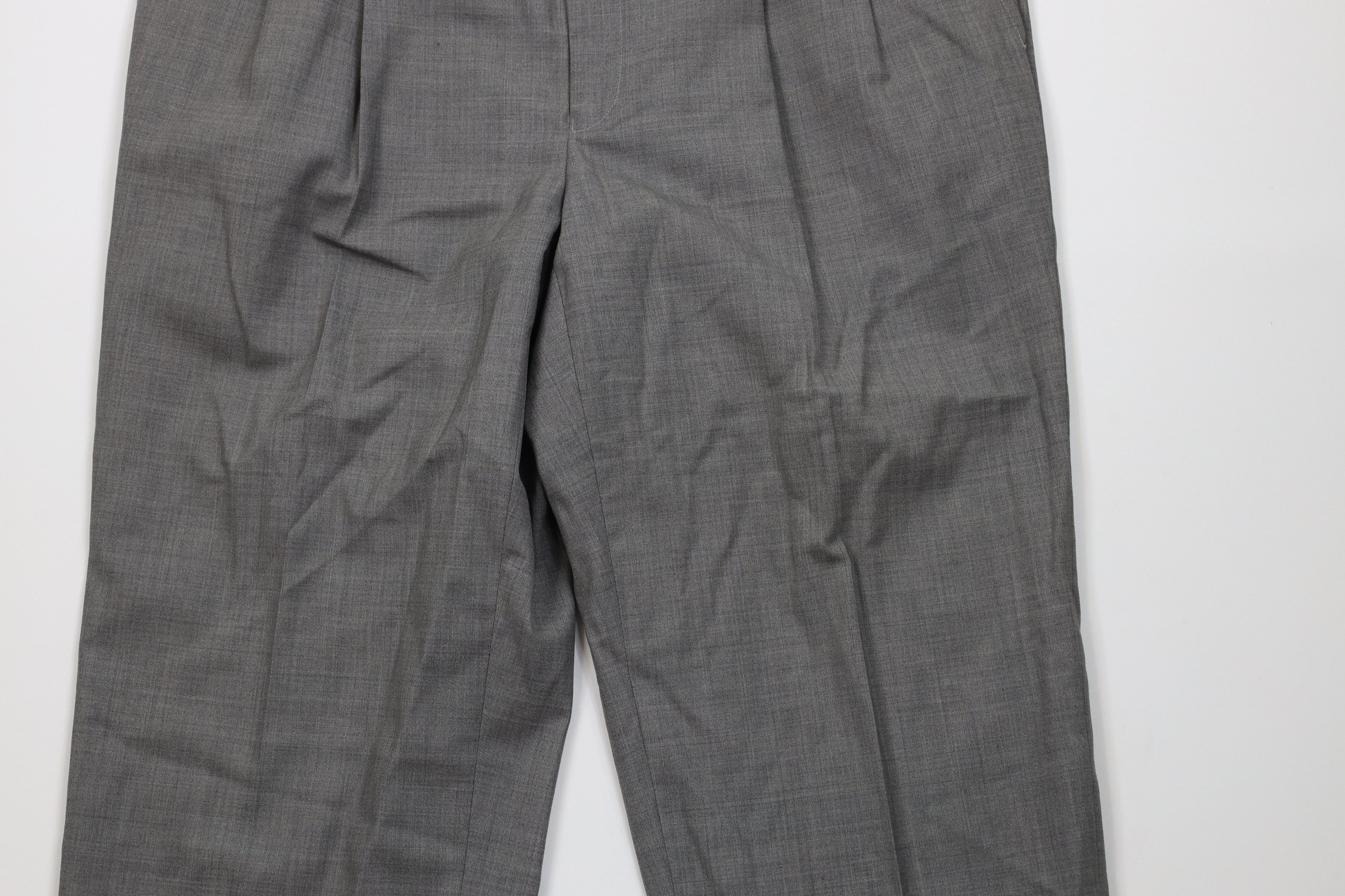 Ralph Lauren Vintage Ralph Lauren Wool Wide Leg Chino Pants Heather Gray Size US 34 / EU 50 - 3 Thumbnail