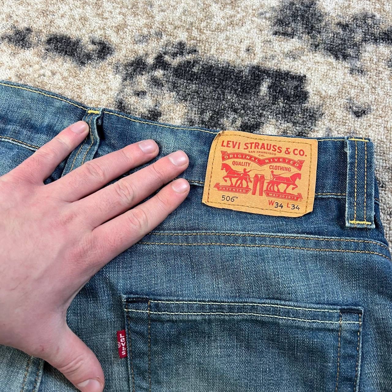 Levi's 506 Levis Vintage Y2K Light Blue Denim Jeans Size US 34 / EU 50 - 5 Thumbnail