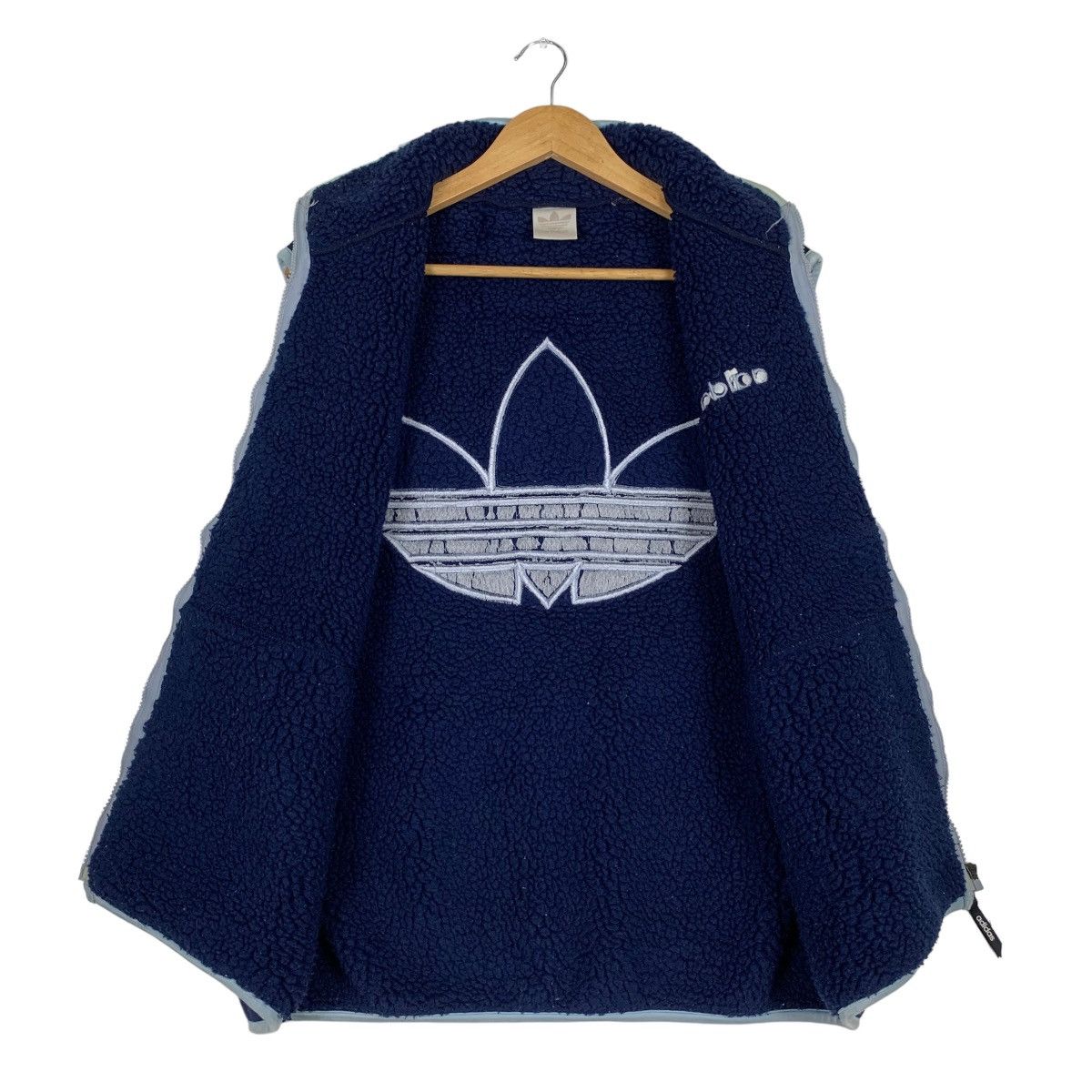 Adidas 90's ADIDAS Embroidery Logo Deep Pile Fleece Vest #1156-C53 Size US L / EU 52-54 / 3 - 11 Thumbnail
