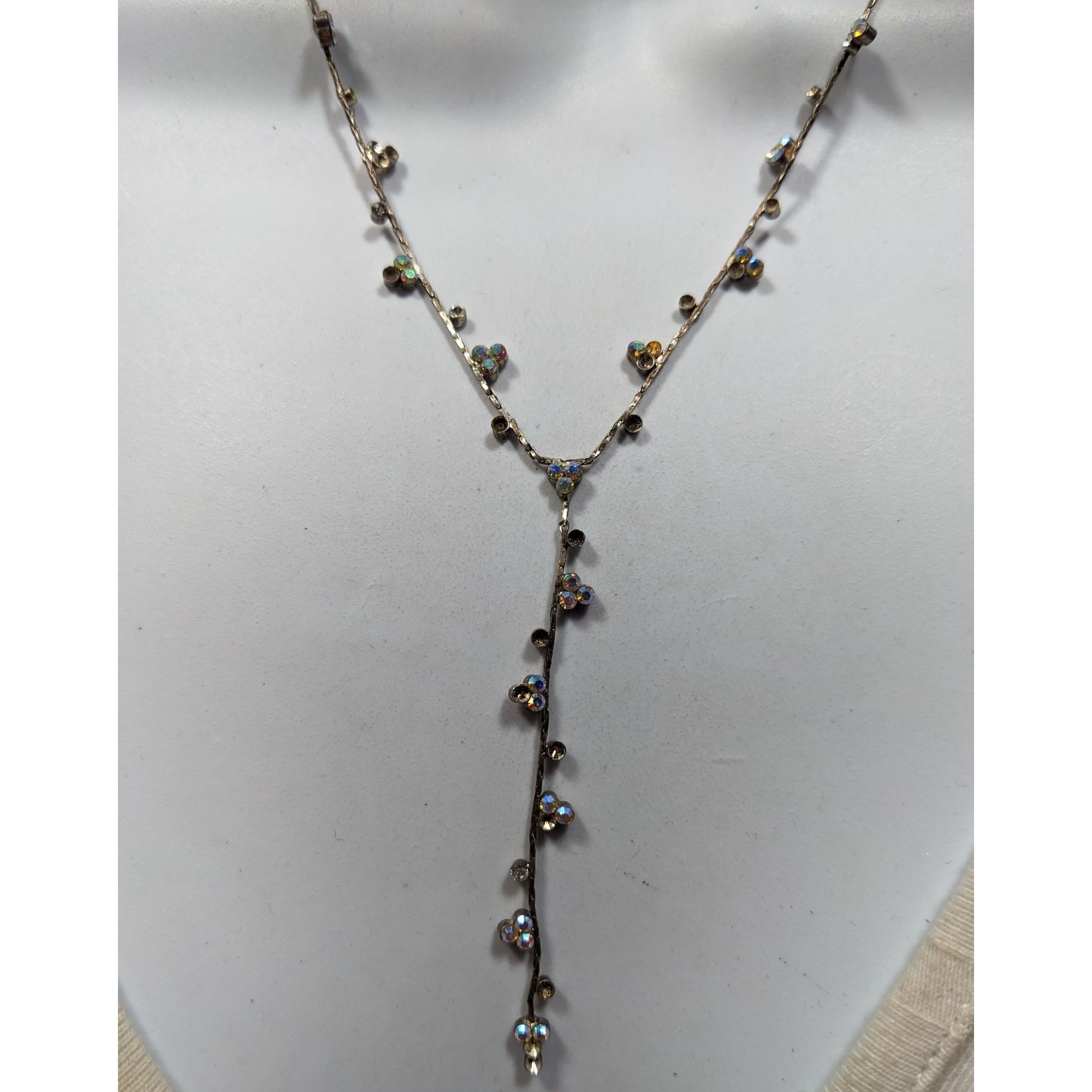 Other Christina Collection Minimalist Glam AB Rhinestone Y Drop Ne Size ONE SIZE - 4 Thumbnail