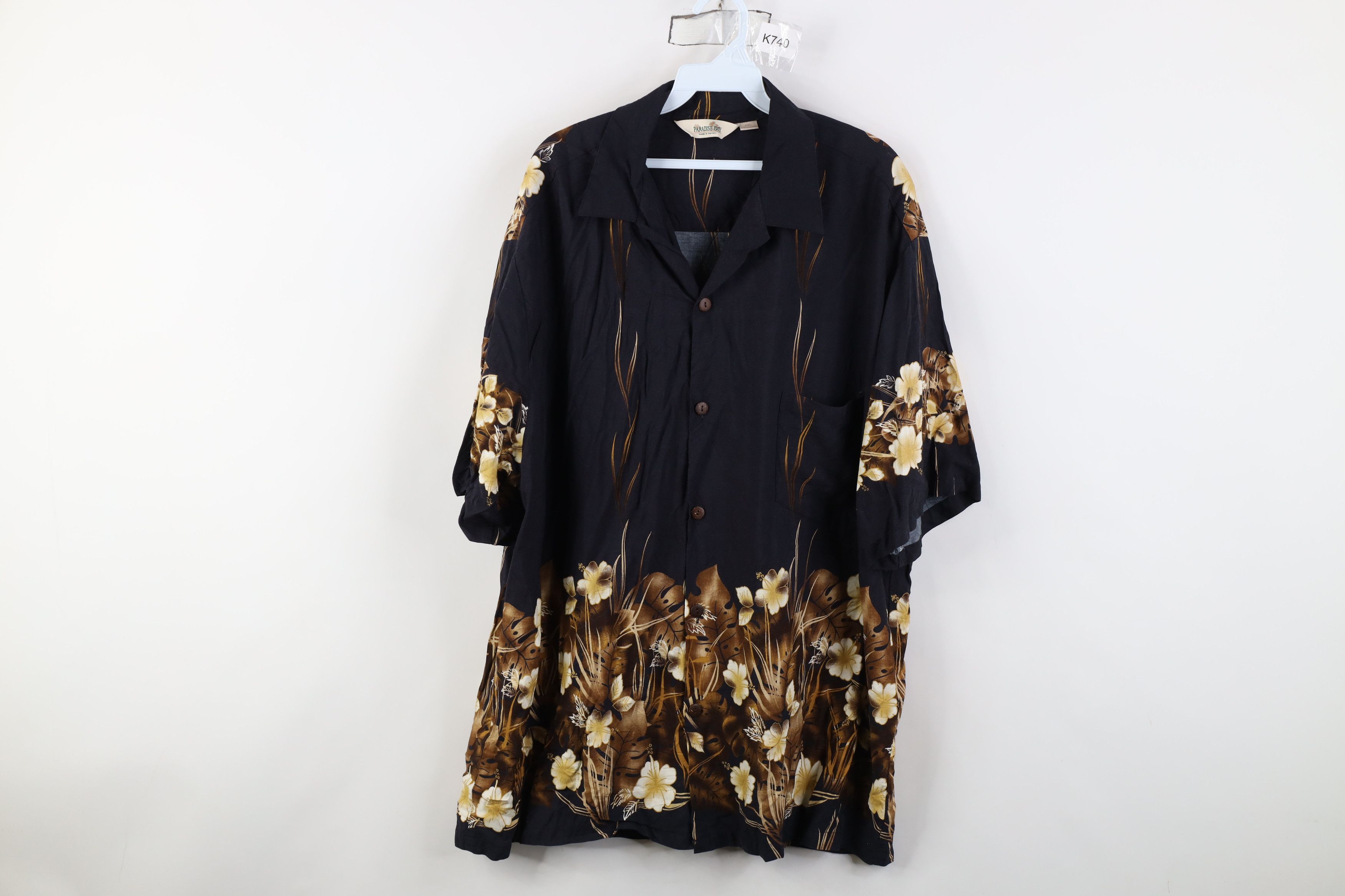 Vintage Vintage 90s Streetwear Flower Hawaiian Button Shirt USA Size US XXL / EU 58 / 5 - 1 Thumbnail