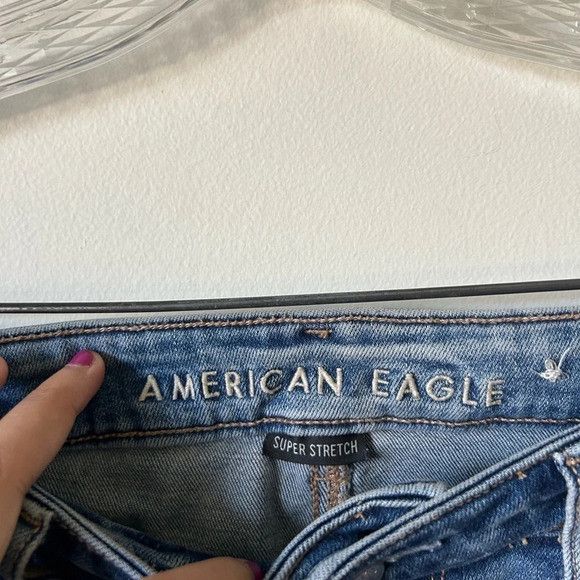 American Eagle Outfitters American Eagle Super High Rise Ripped Jeggings Size 34" / US 12 / IT 48 - 3 Thumbnail