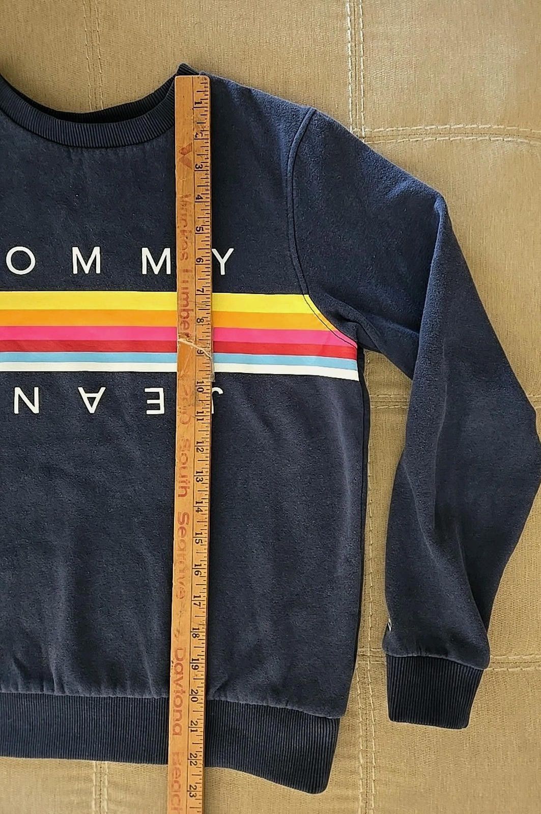 Tommy Hilfiger Vtg Tommy Jeans Womens Pullover Rainbow Sweatshirt Size S/P Size S / US 4 / IT 40 - 5 Thumbnail
