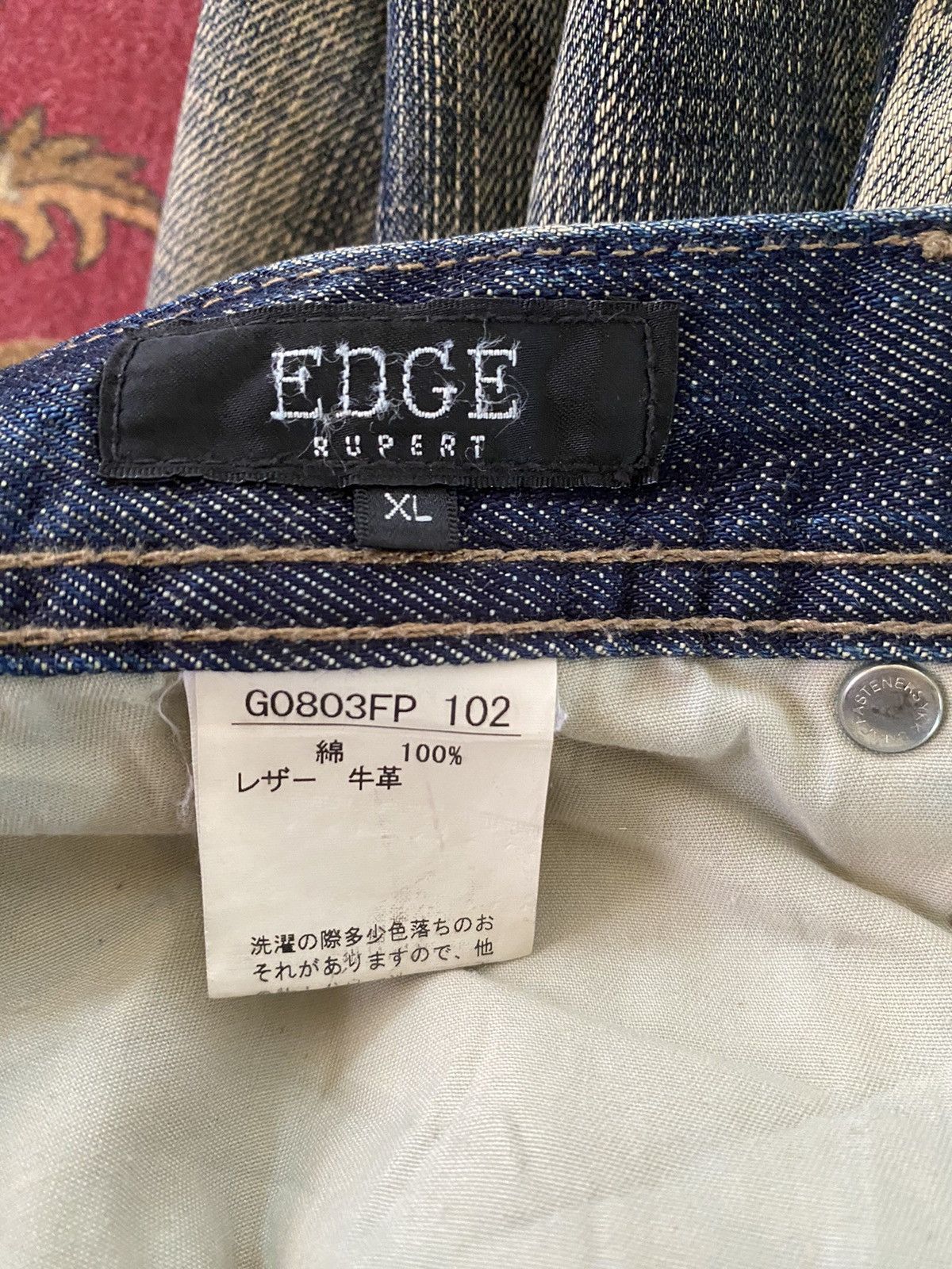 Japanese Brand 🔥RARE🔥Vintage EDGE RUPERT Slimfit Distressed Denim Size US 34 / EU 50 - 13 Thumbnail