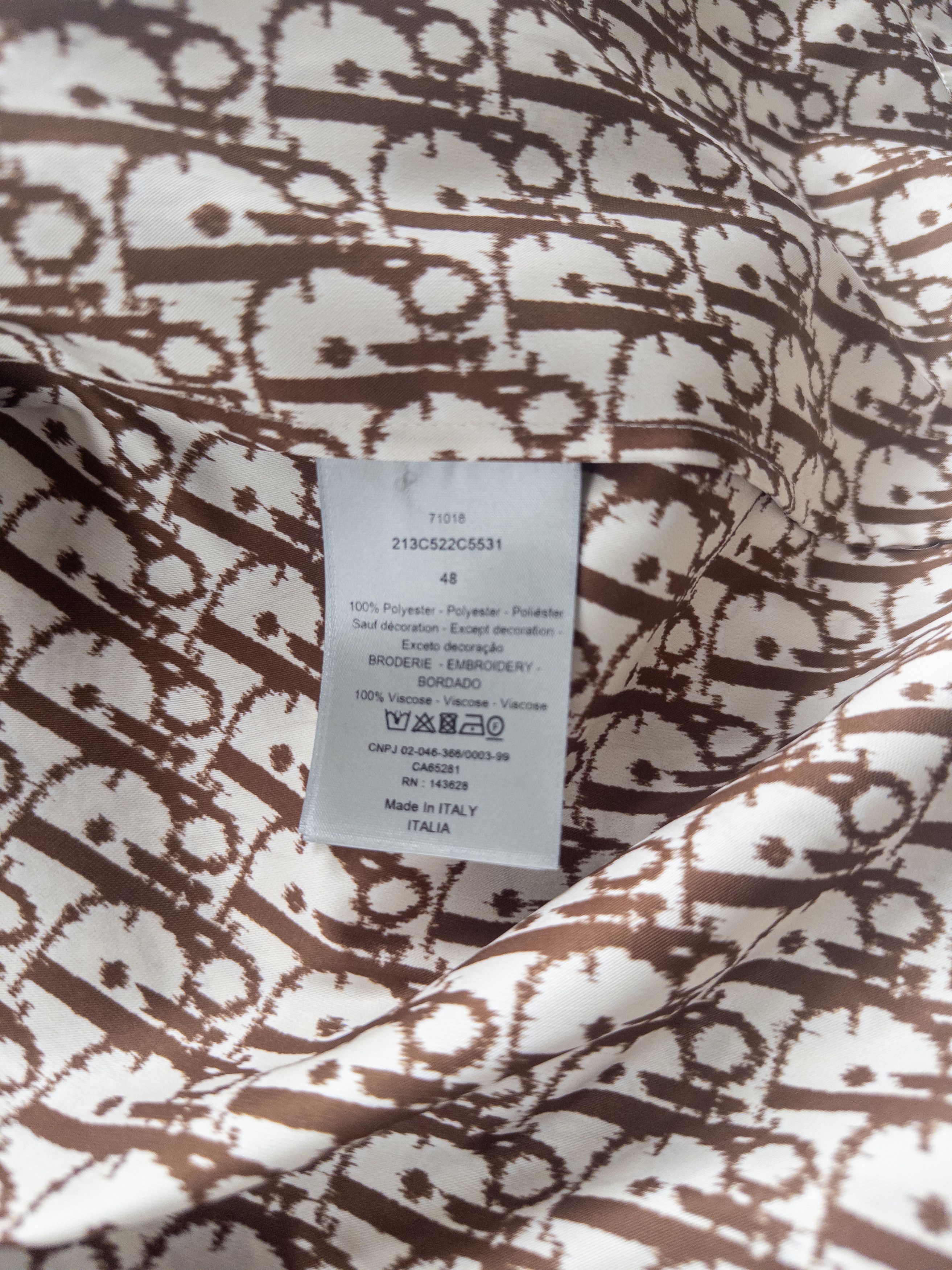 Dior × Travis Scott Dior Cactus Jack Brown & White Oblique Jacket Size US M / EU 48-50 / 2 - 6 Thumbnail