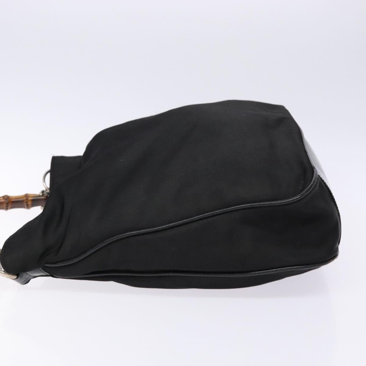 Gucci GUCCI Bamboo Shoulder Bag Nylon Black Silver 001 1553 001 Size ONE SIZE - 5 Thumbnail