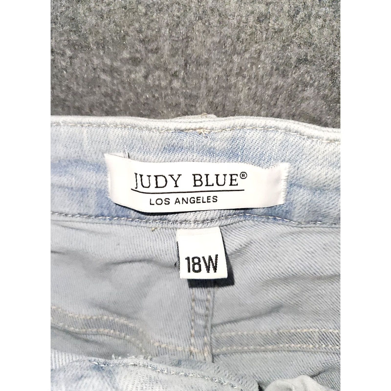 Vintage VINTAGE Judy Blue Wide Leg Fit Jeans Women's 18W High Rise Blue Stretch Retro Hippie Bohemian City 90s Womens Size 40" / US 18 - 2 Thumbnail