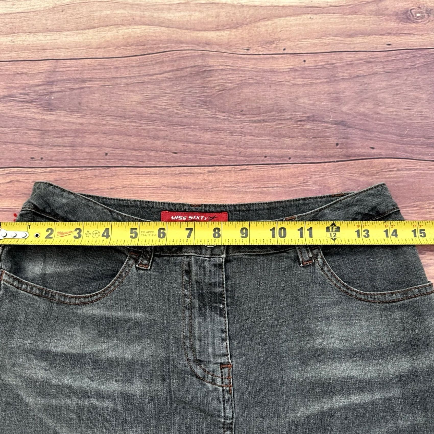 Miss Sixty VINTAGE Miss Sixty Skirt Denim Gray Soul Skirt S Regular Women's Gray Soul mood Vintage 1990s? (omit) Size 28" / US 6 / IT 42 - 5 Thumbnail
